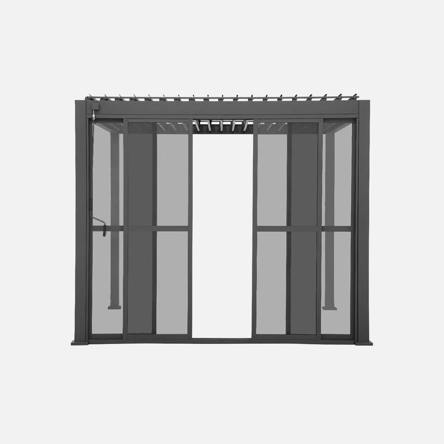 Porte coulissante 3m pergola bioclimatique aluminium 3x3m 4x3m et 6x3m Triomphe