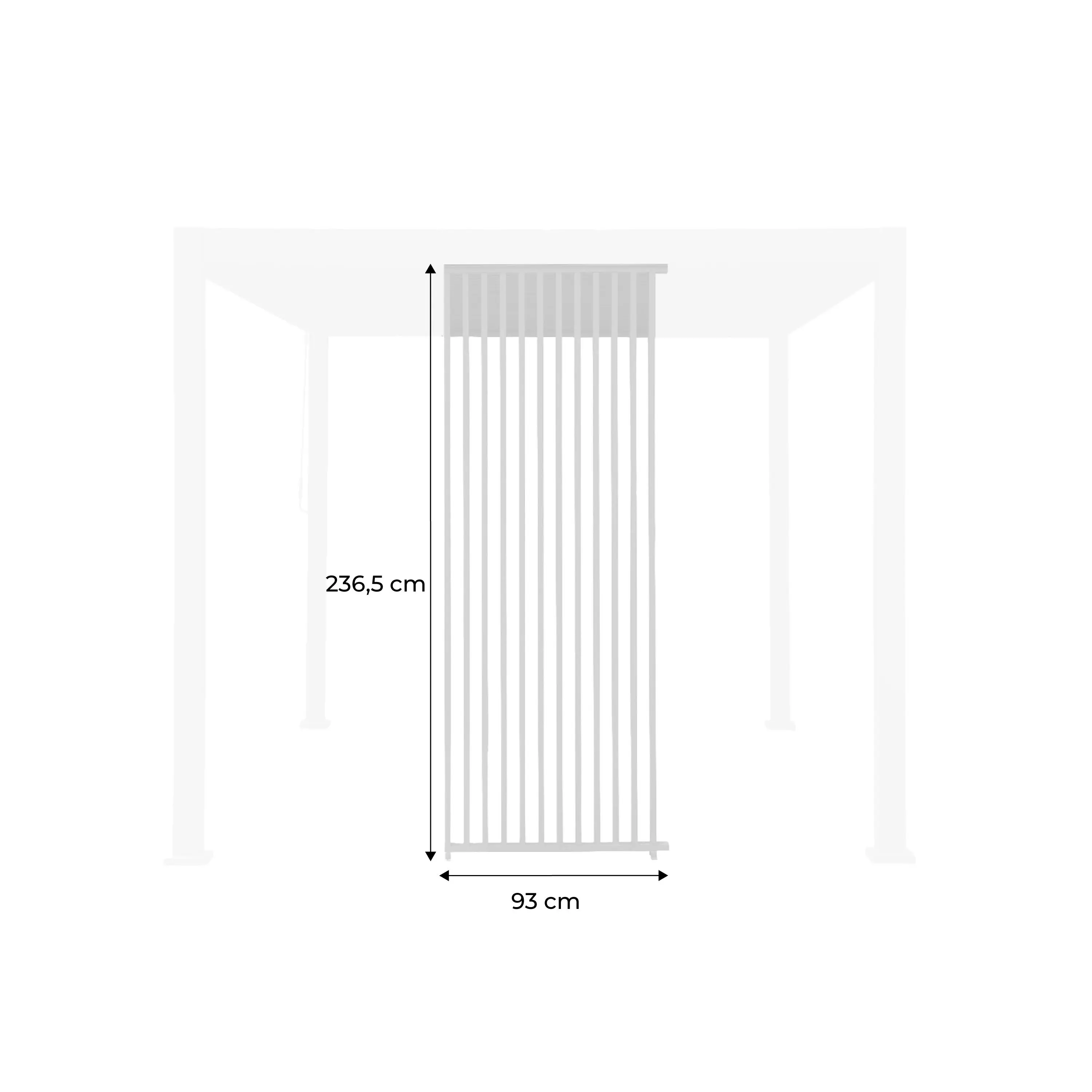 Persienne verticale 100cm pergola bioclimatique 3x3m 4x3m 6x3m Triomphe