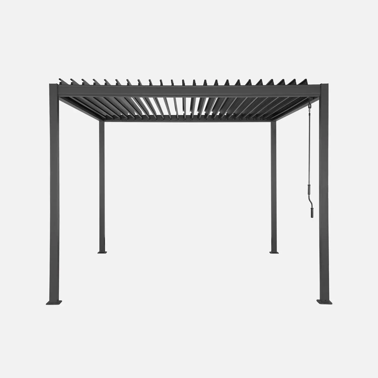 Pergola bioclimatique aluminium et acier lames orientables 3x3m Flash