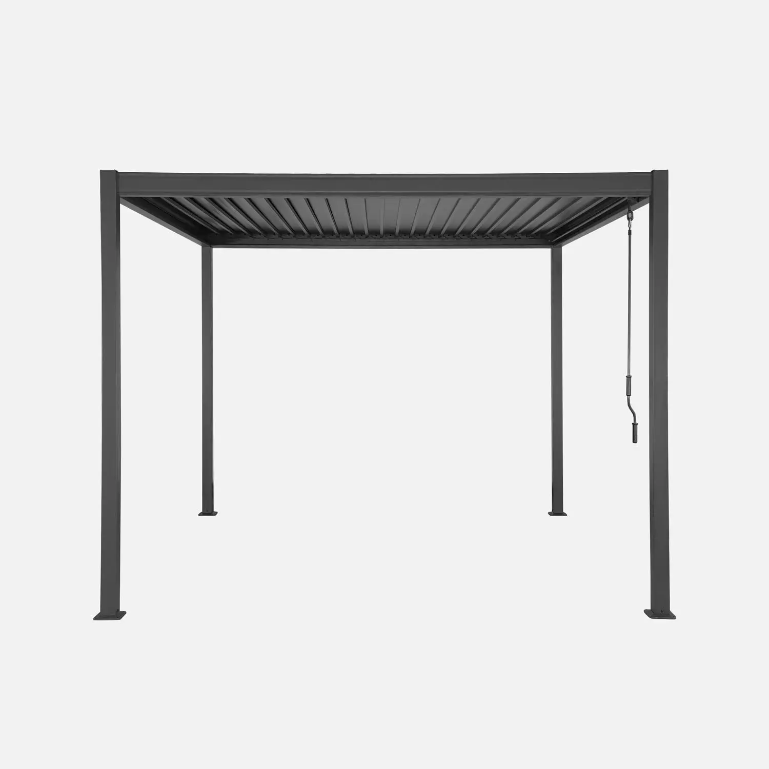 Pergola bioclimatique aluminium et acier lames orientables 3x3m Flash