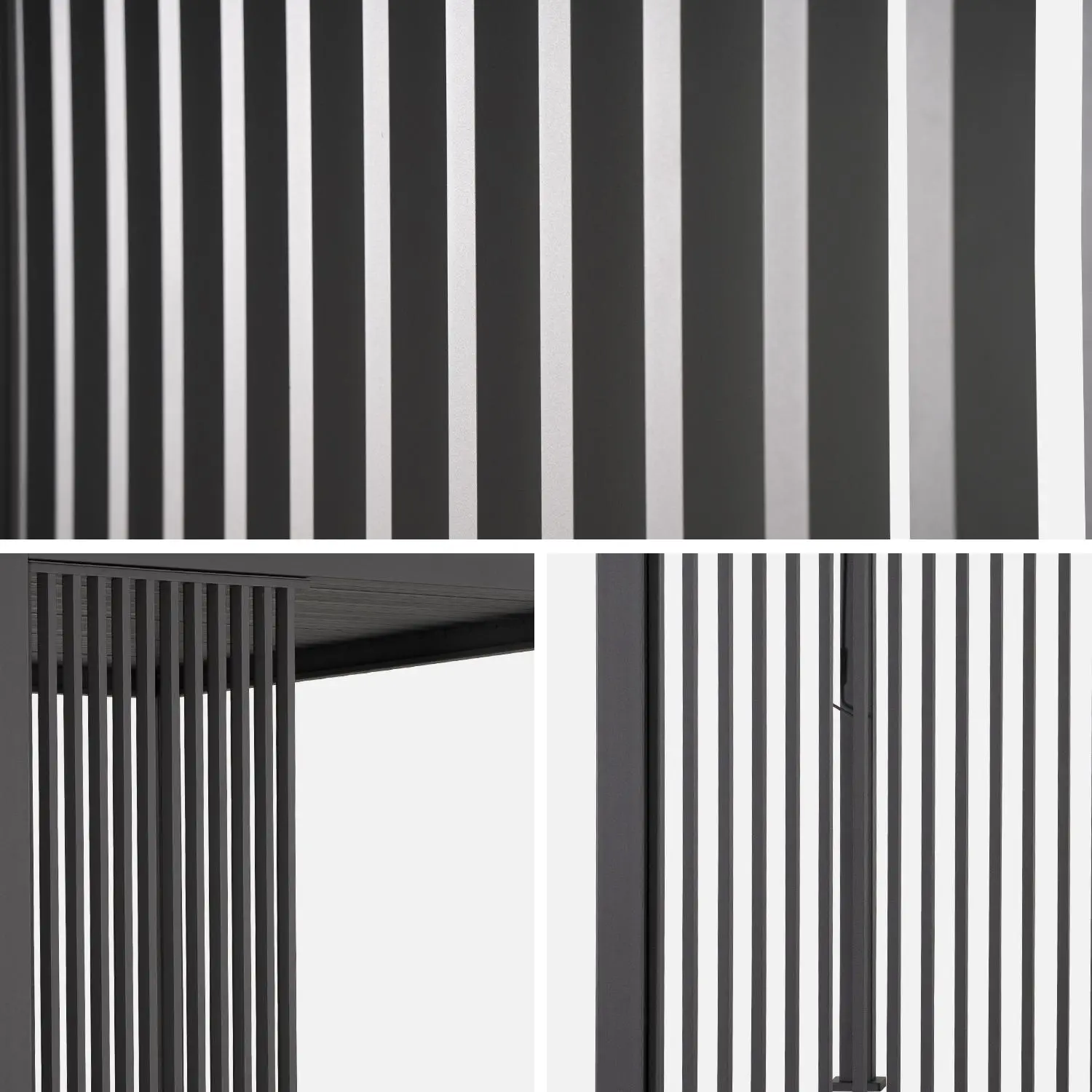 Lot de 3 persiennes verticales 100cm pergola bioclimatique Triomphe