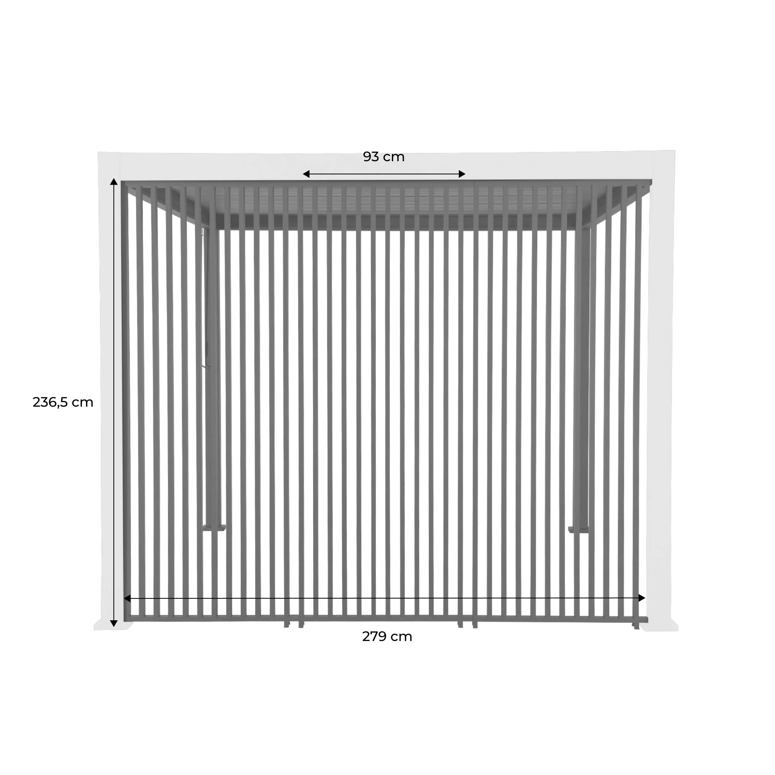 Lot de 3 persiennes verticales 100cm pergola bioclimatique Triomphe