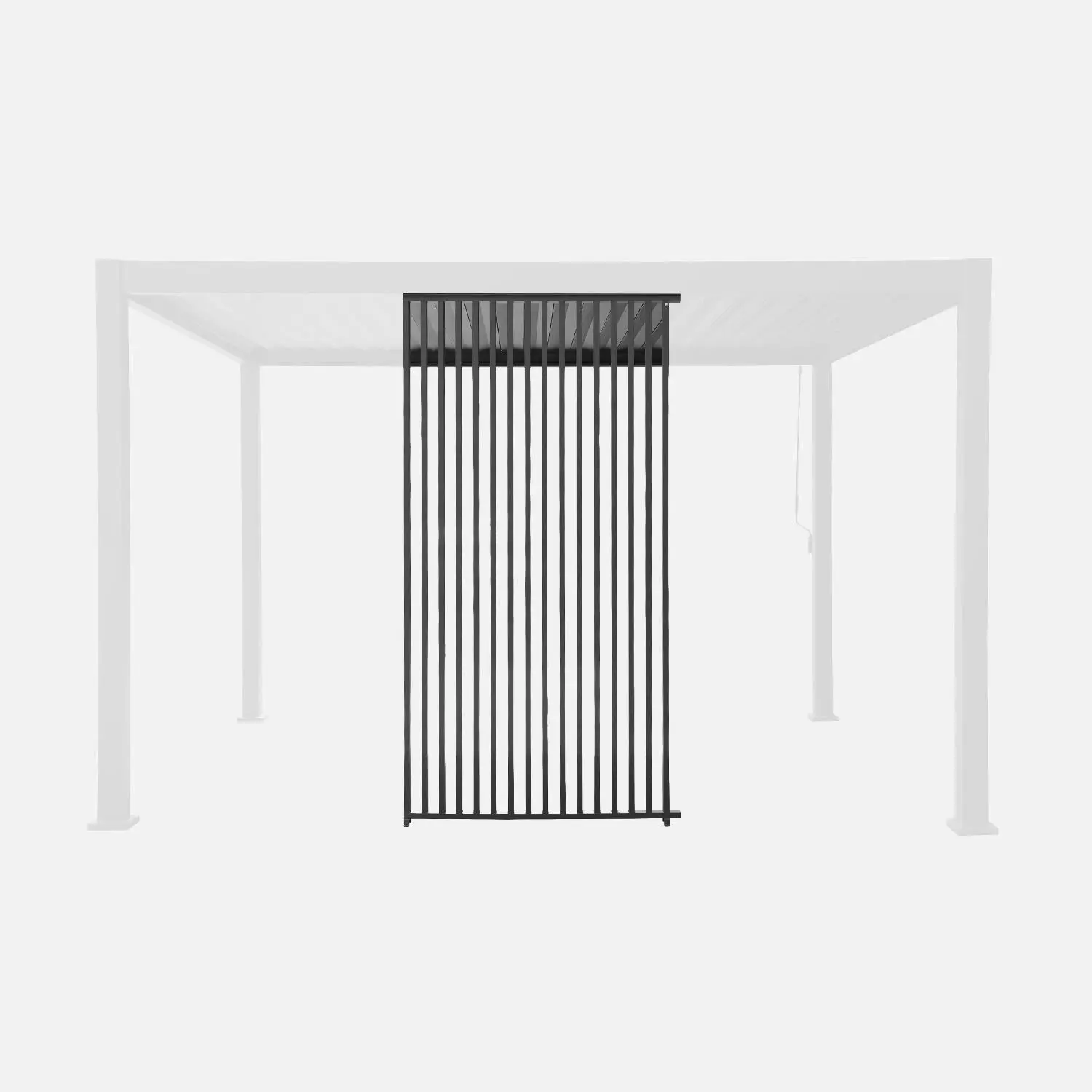 Persienne verticale 130cm pour pergola bioclimatique aluminium 4x3m Triomphe