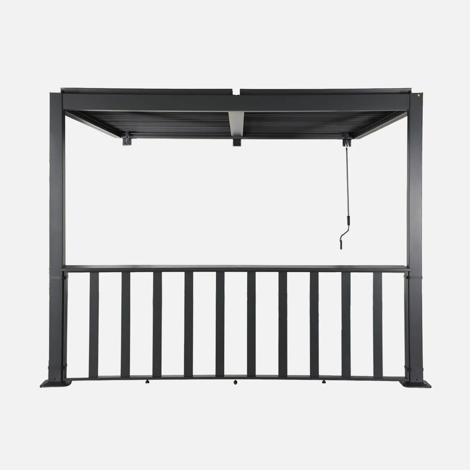 Pergola bioclimatique aluminium adossée 3x3m + 1 bar 3m Palace