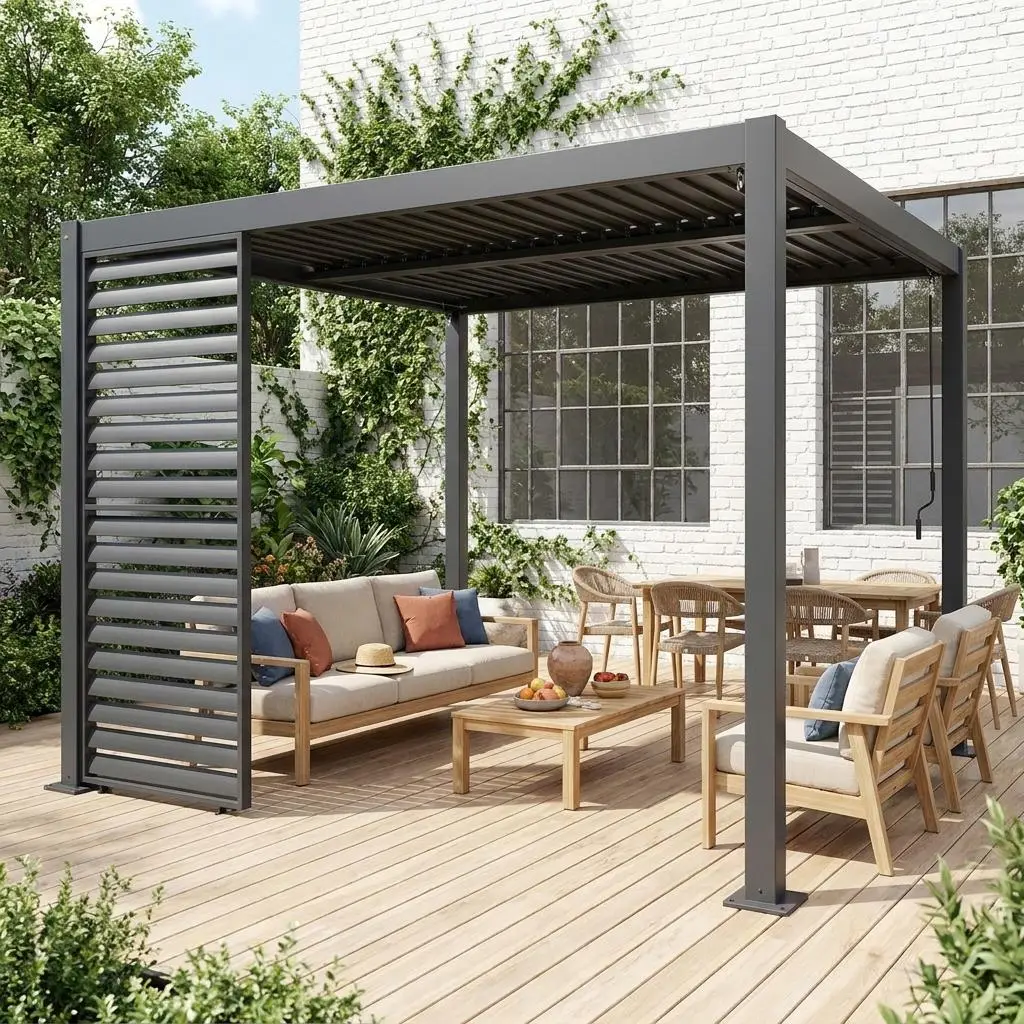 Persienne 100cm pour pergola bioclimatique aluminium Palace