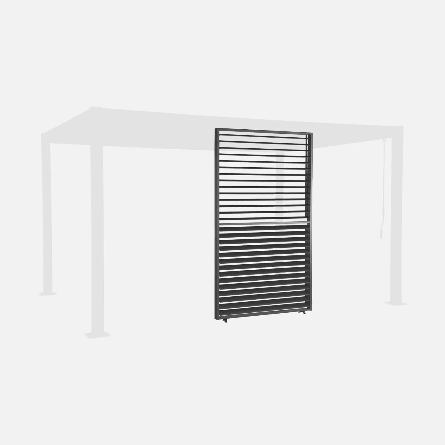 Persienne à lames orientables 130cm pour pergola bioclimatique aluminium Palace