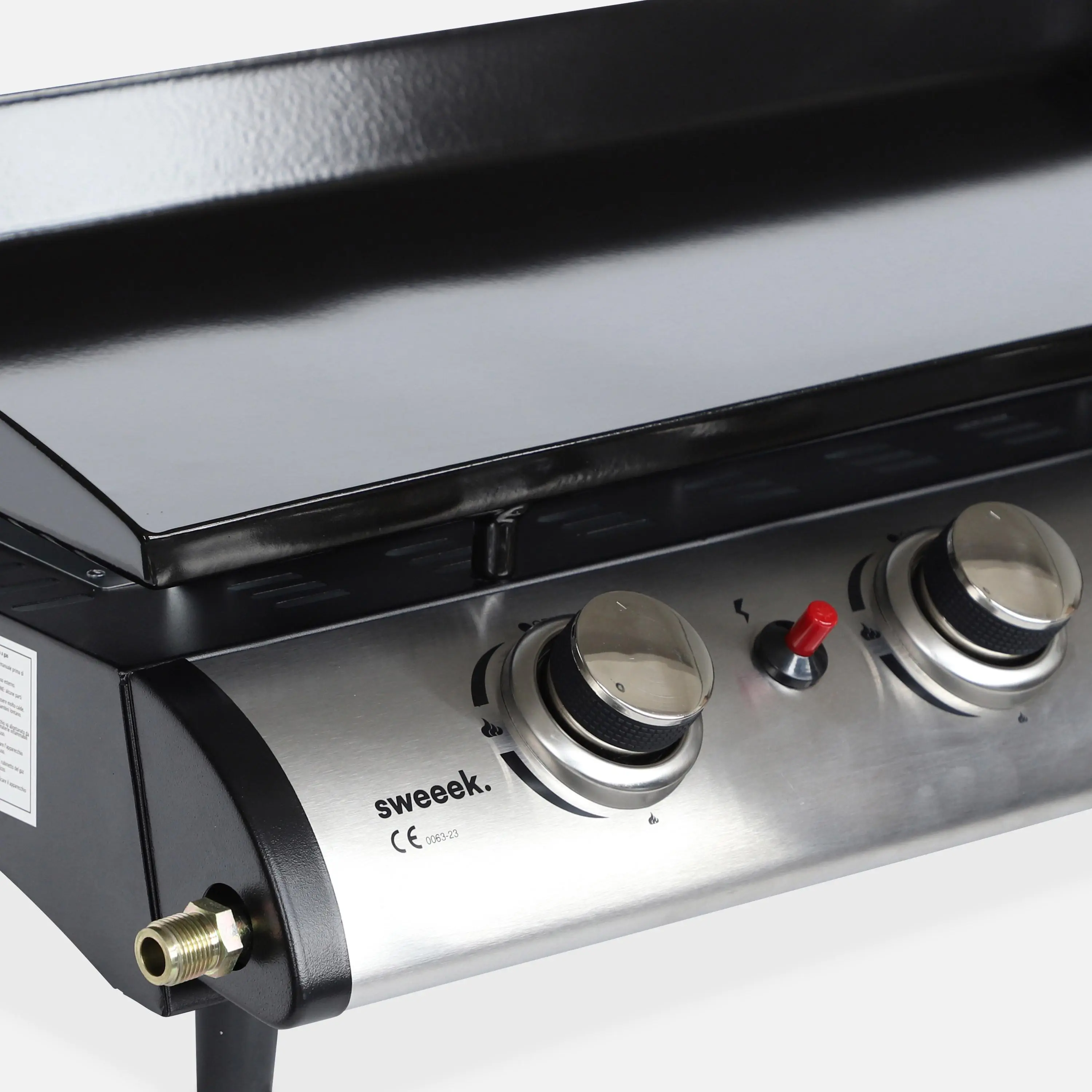 Plancha gaz 4 brûleurs inox 10kW