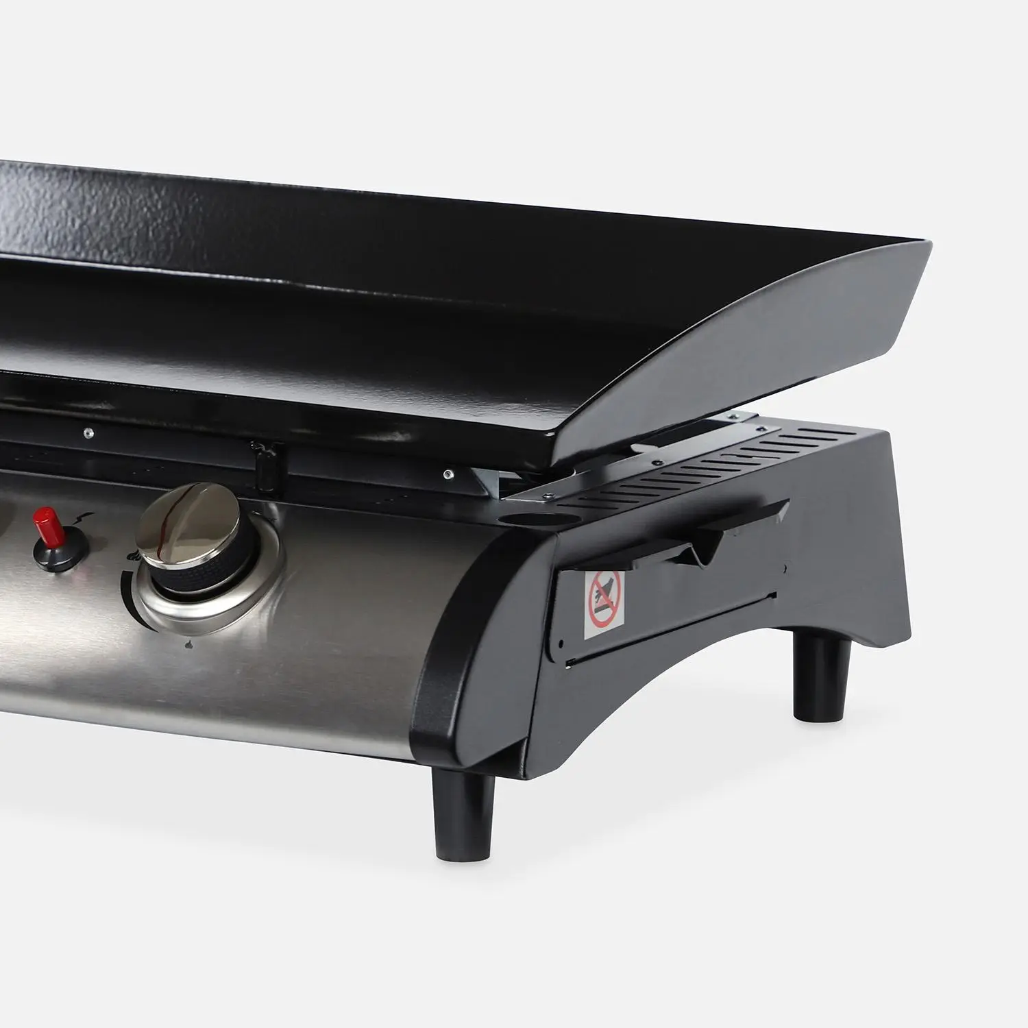 Plancha gaz 4 brûleurs inox 10kW avec ustensiles