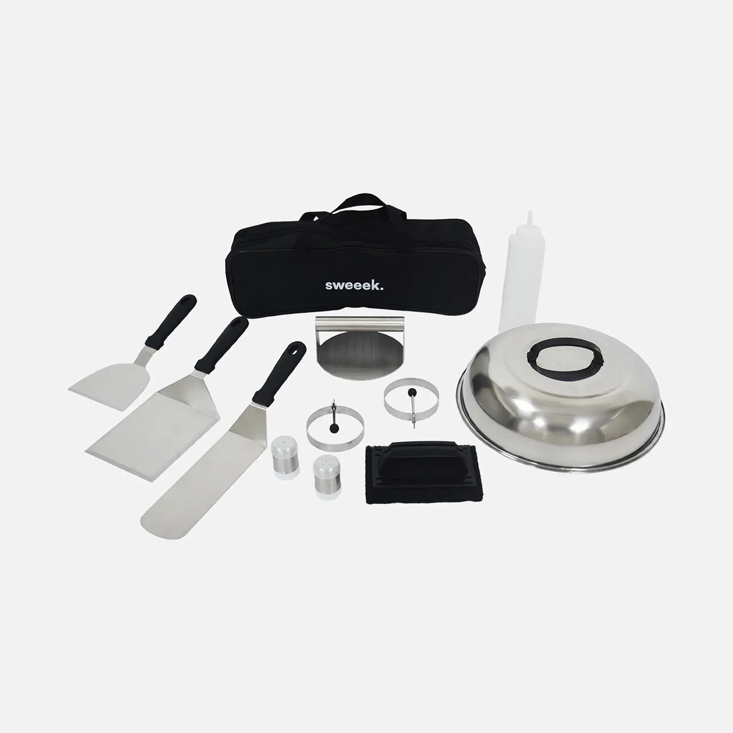 Plancha gaz 4 brûleurs inox 10kW avec chariot et ustensiles