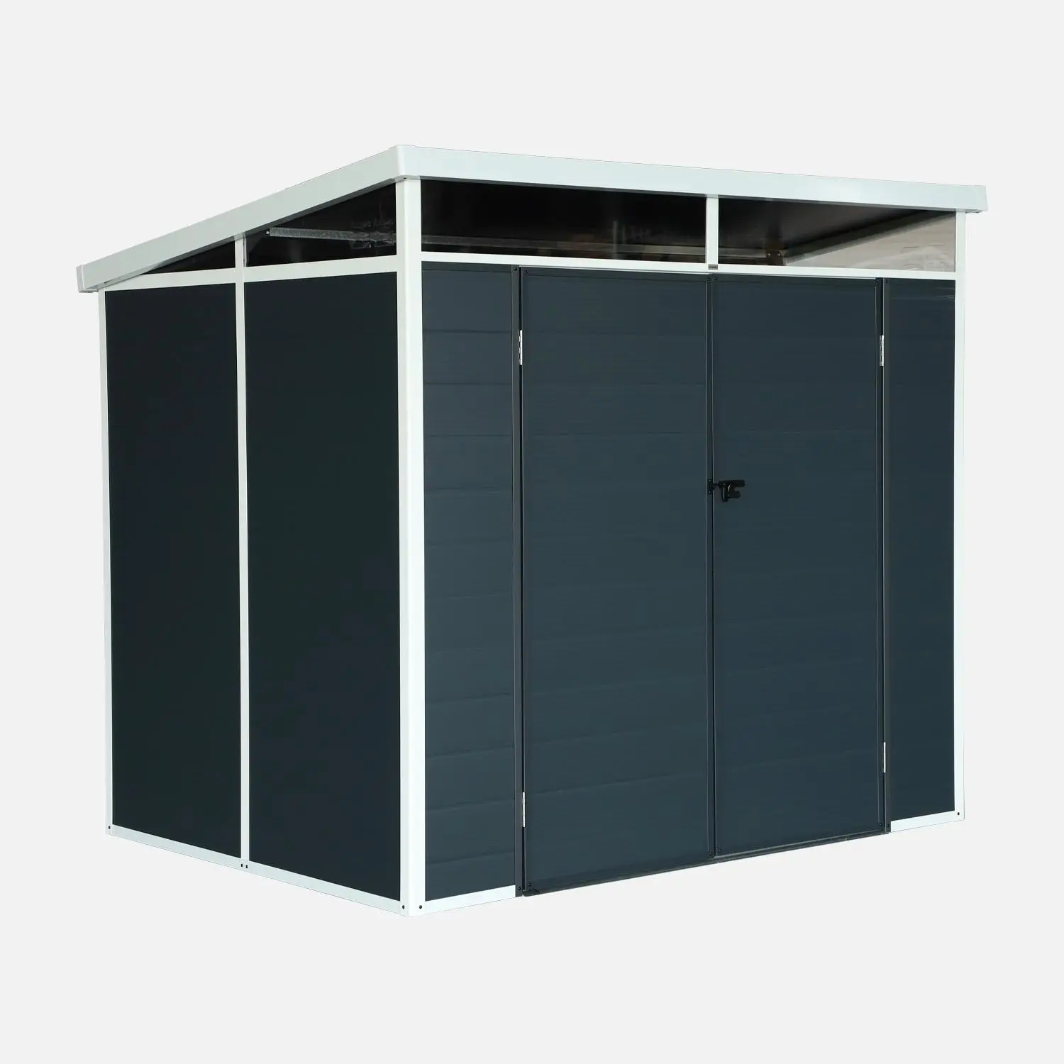 Abri de jardin en plastique, structure en aluminium 4,55m²