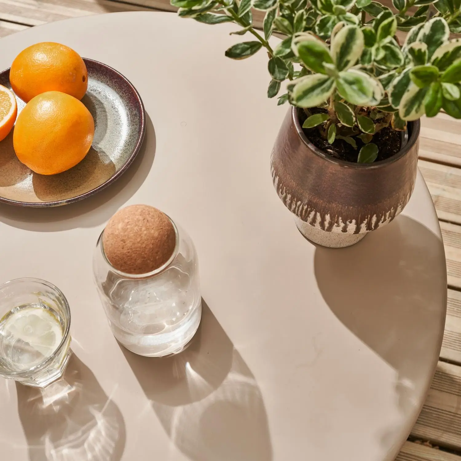 Salon de jardin acier et cordes 4 places