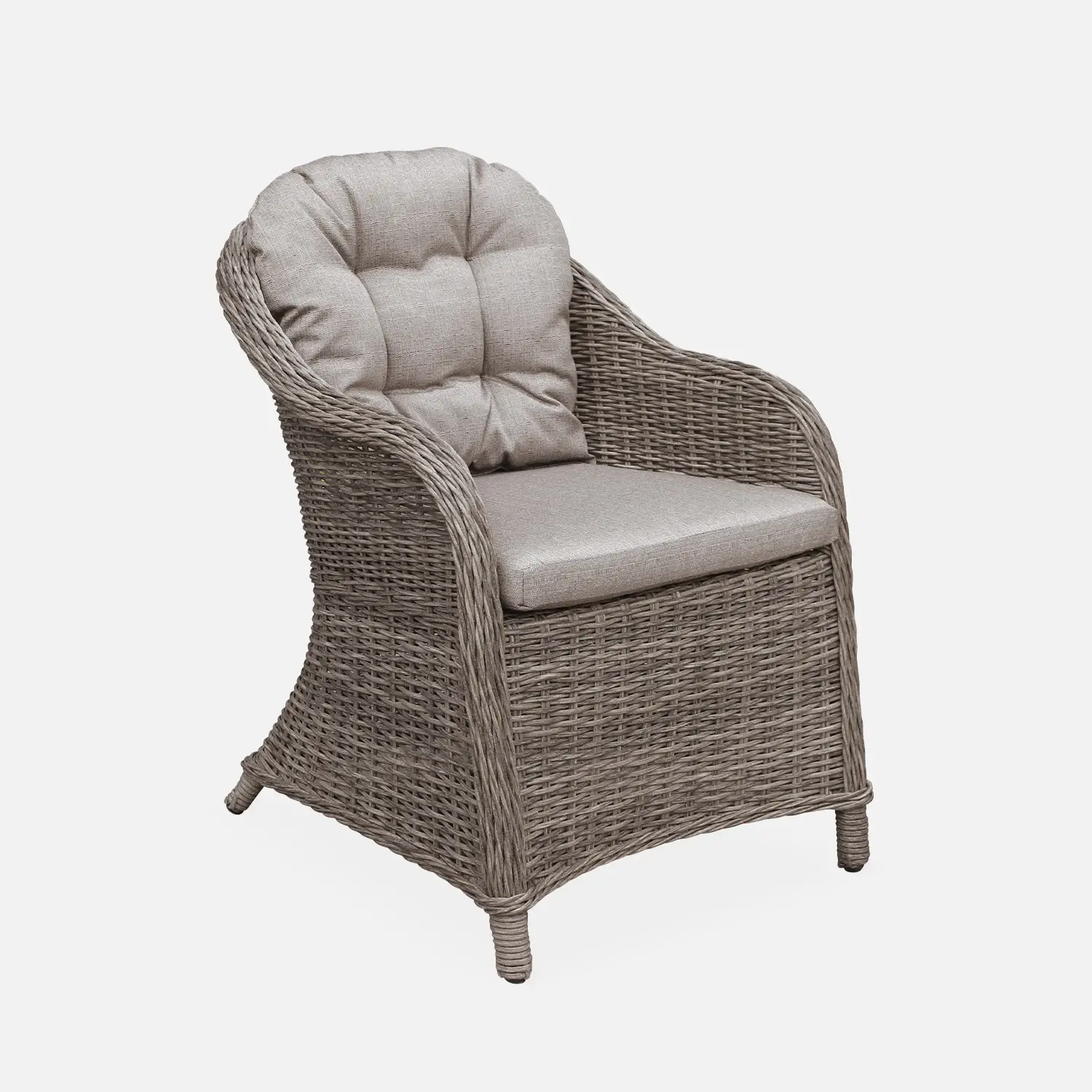 Fauteuil de jardin résine tressée ronde (lot de2)