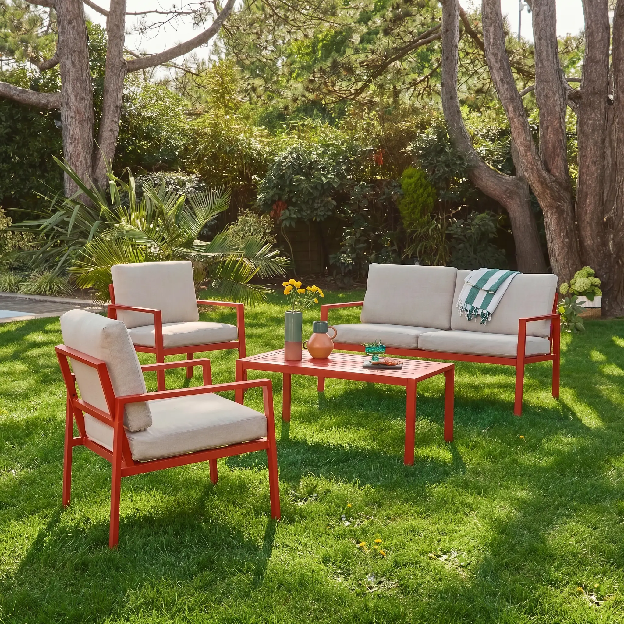 Salon de jardin aluminium 4 places