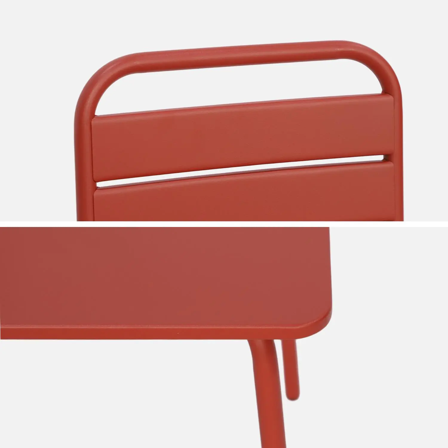 Table de jardin enfant métal + 2 assises