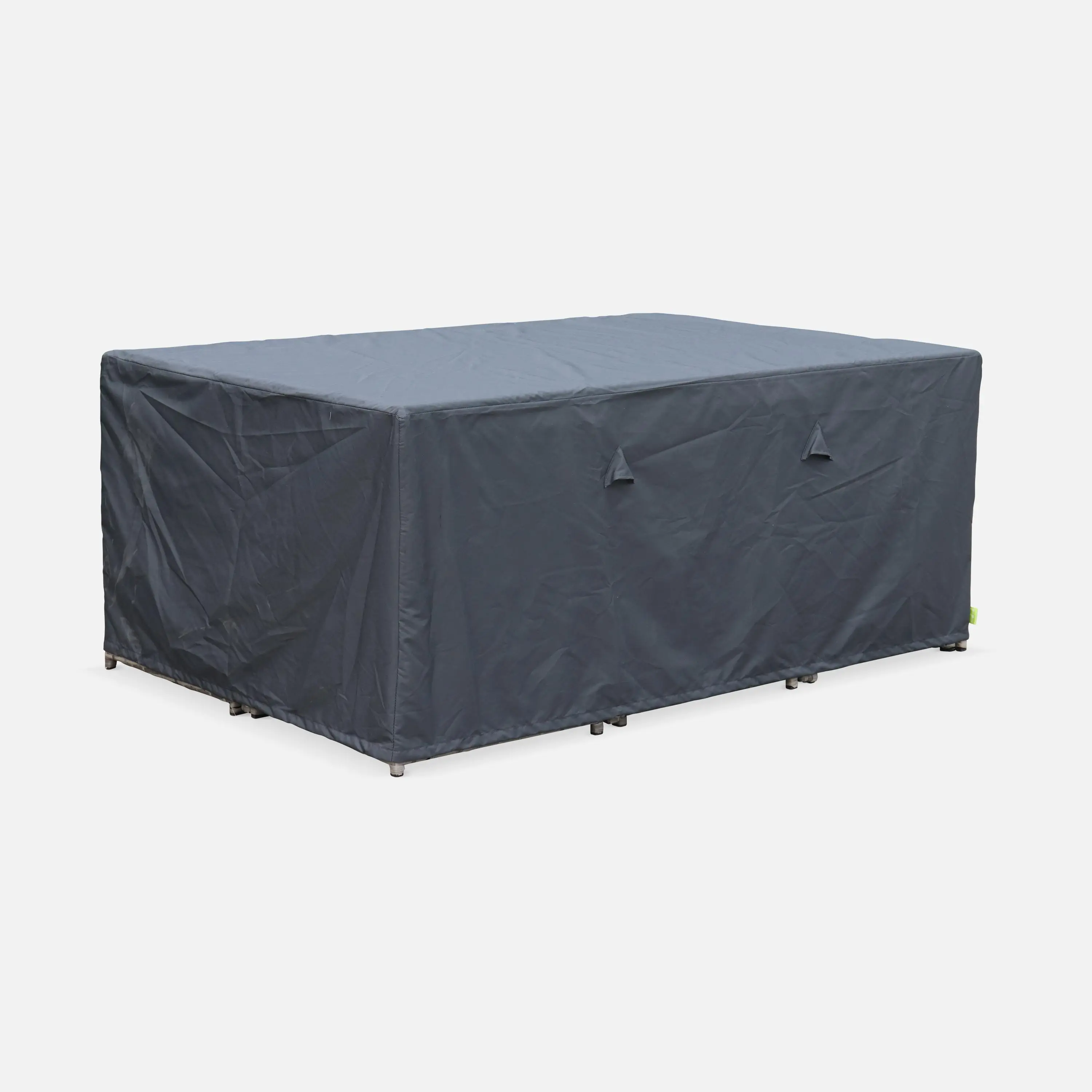 Table de jardin encastrable résine + 10 assises + Housse de protection