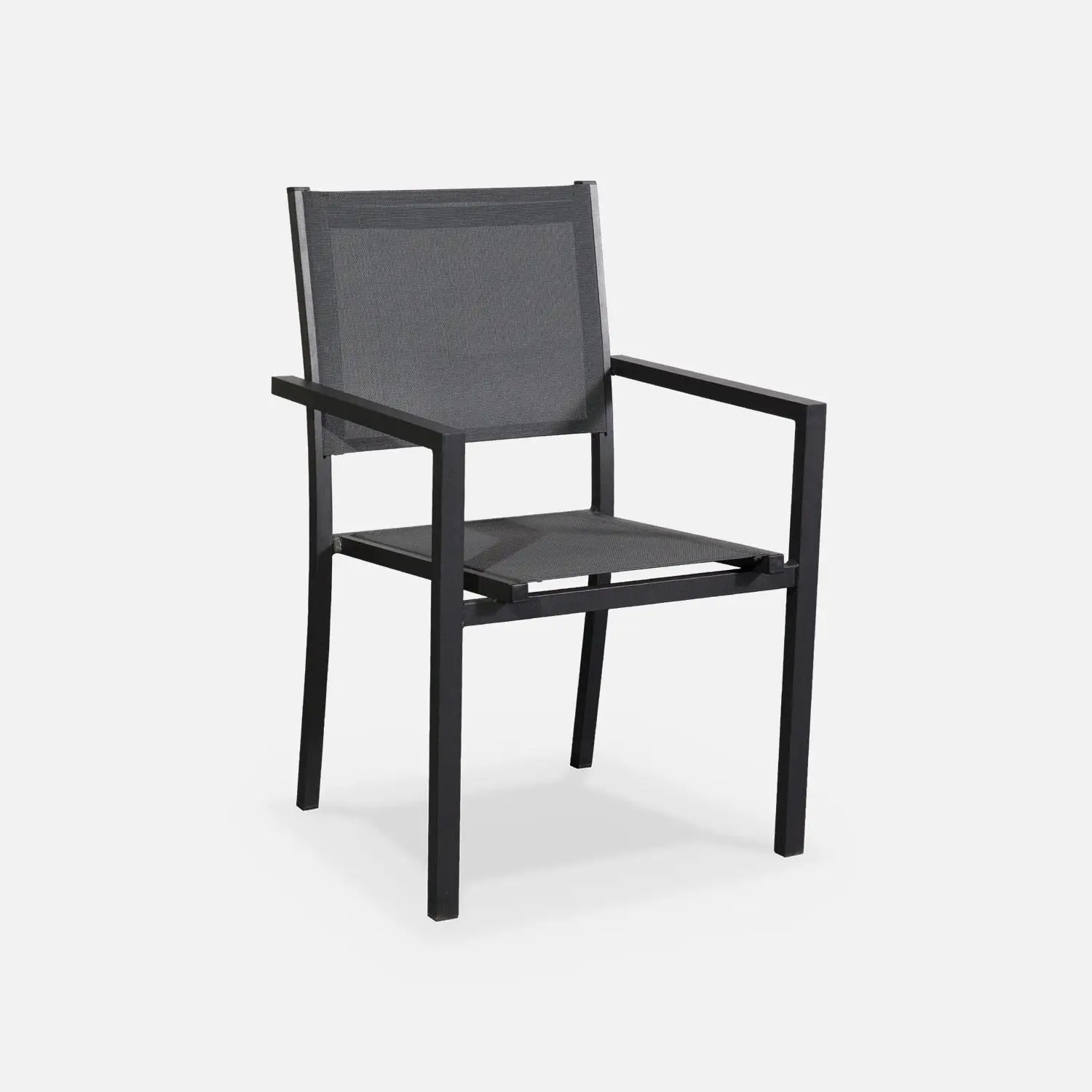 Table de jardin aluminium + 6 assises
