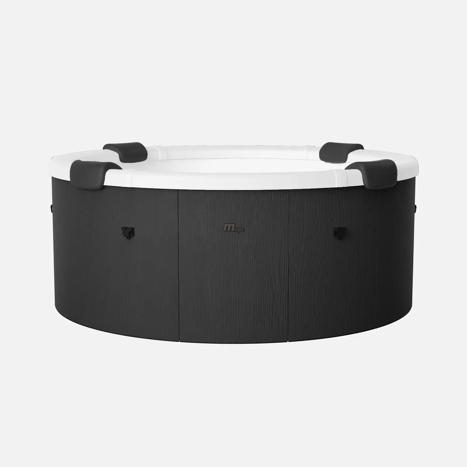 Spa rigide 6 places 180cm rond hydromassage 4 coussins bâche + housse