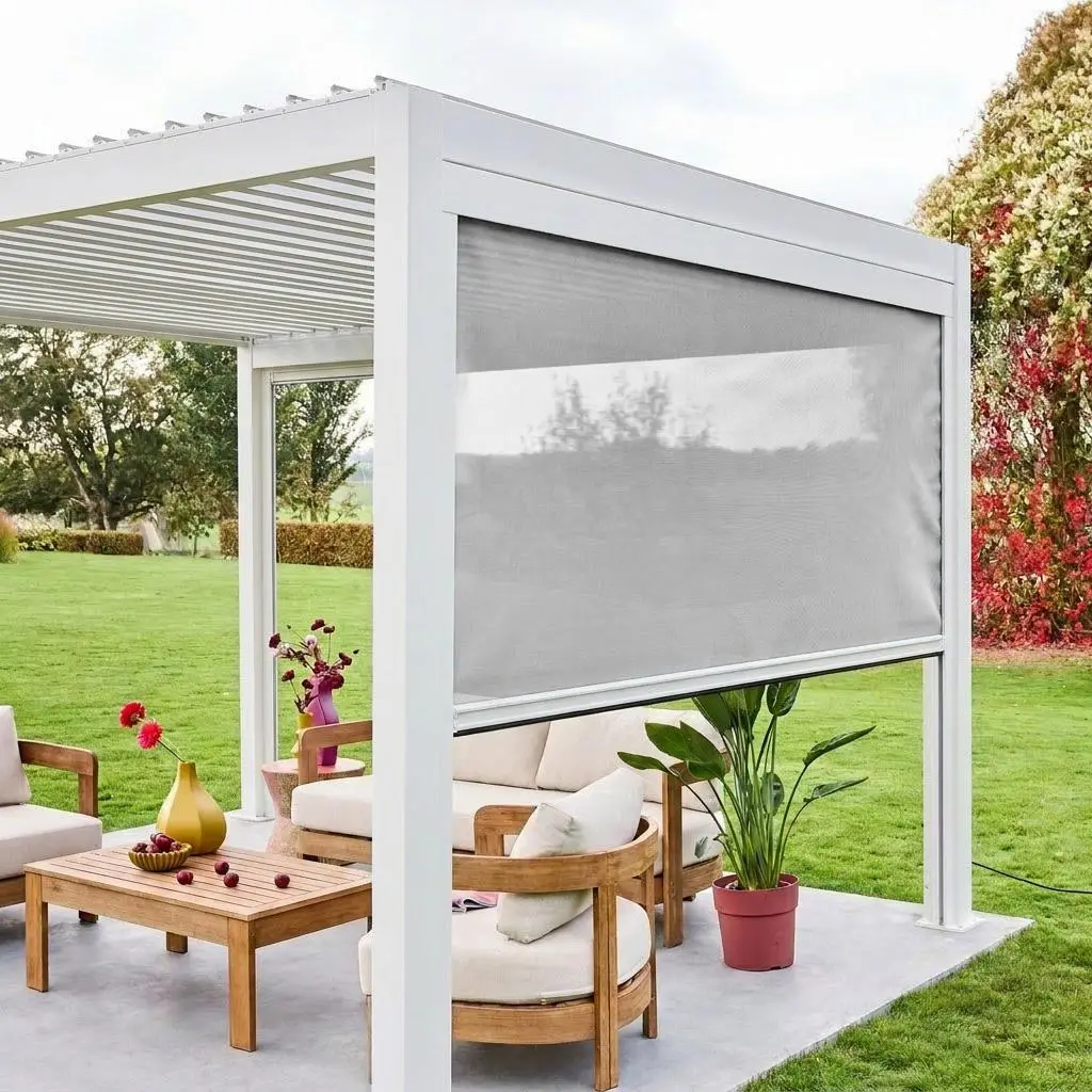 Store latéral 3m pour pergola bioclimatique aluminium 3x3m V2 4x3m 6x3m Triomphe