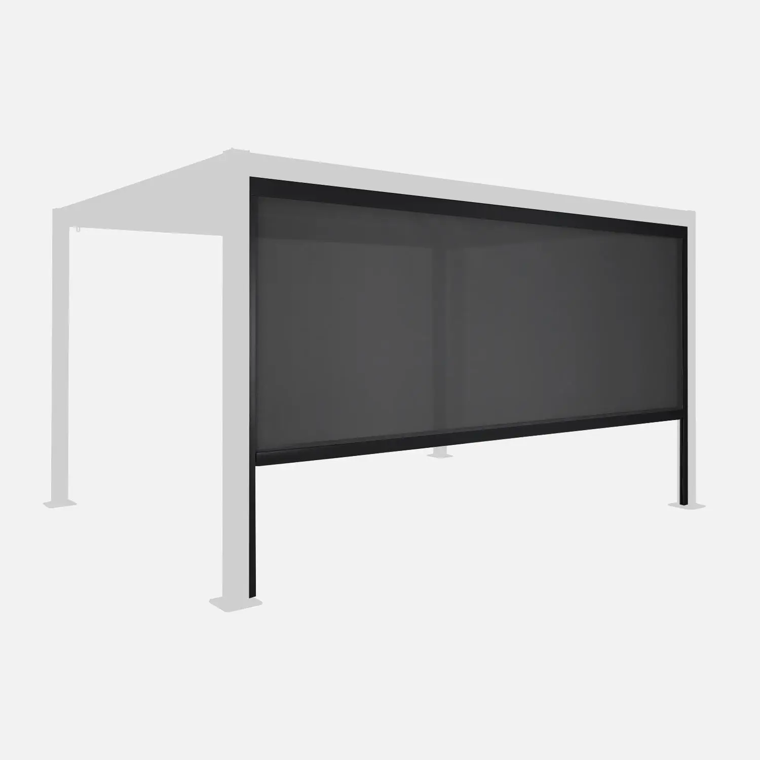 Store latéral 4m pour pergola bioclimatique aluminium et acier 4x3m Palace