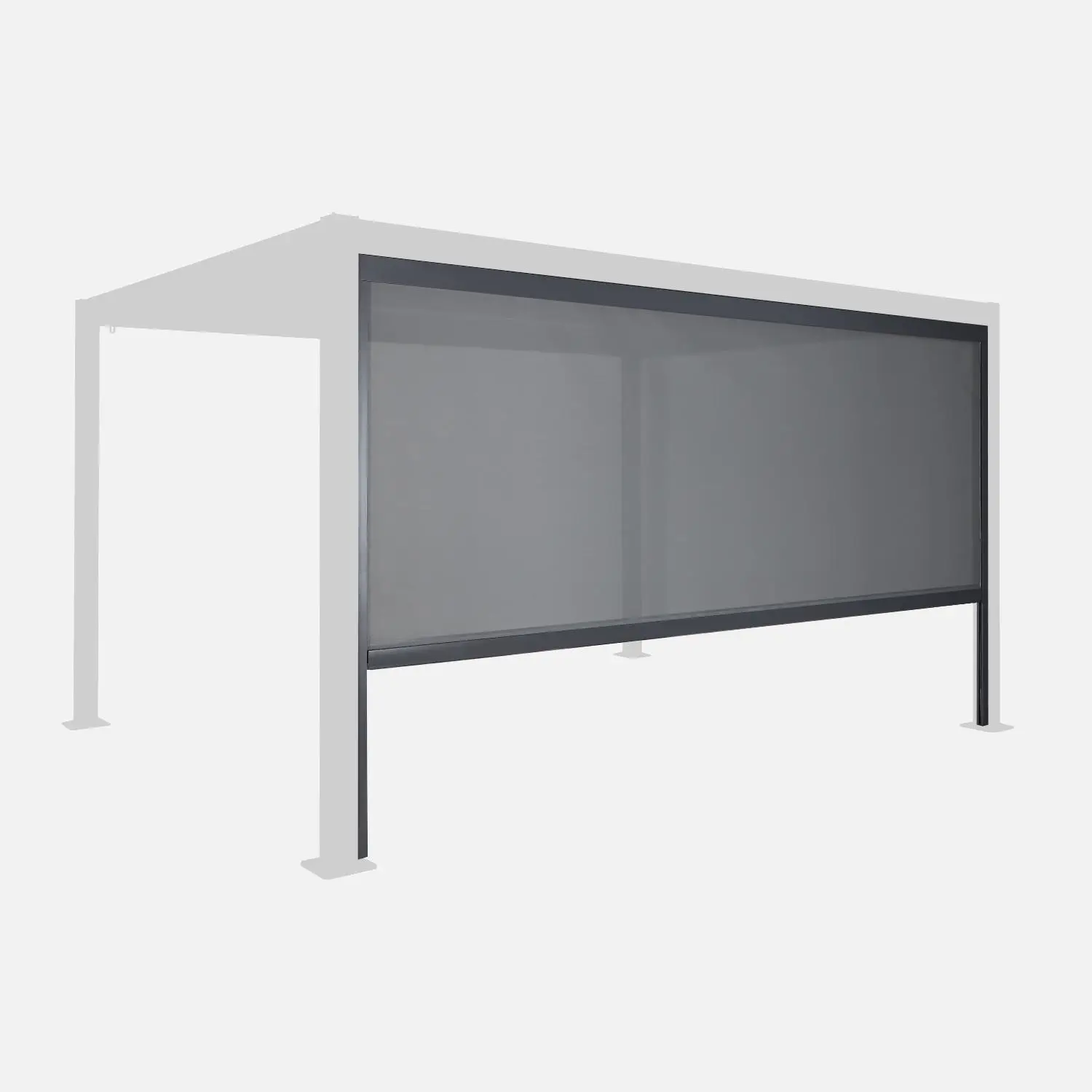 Store latéral 4m pour pergola bioclimatique aluminium et acier 4x3m Palace