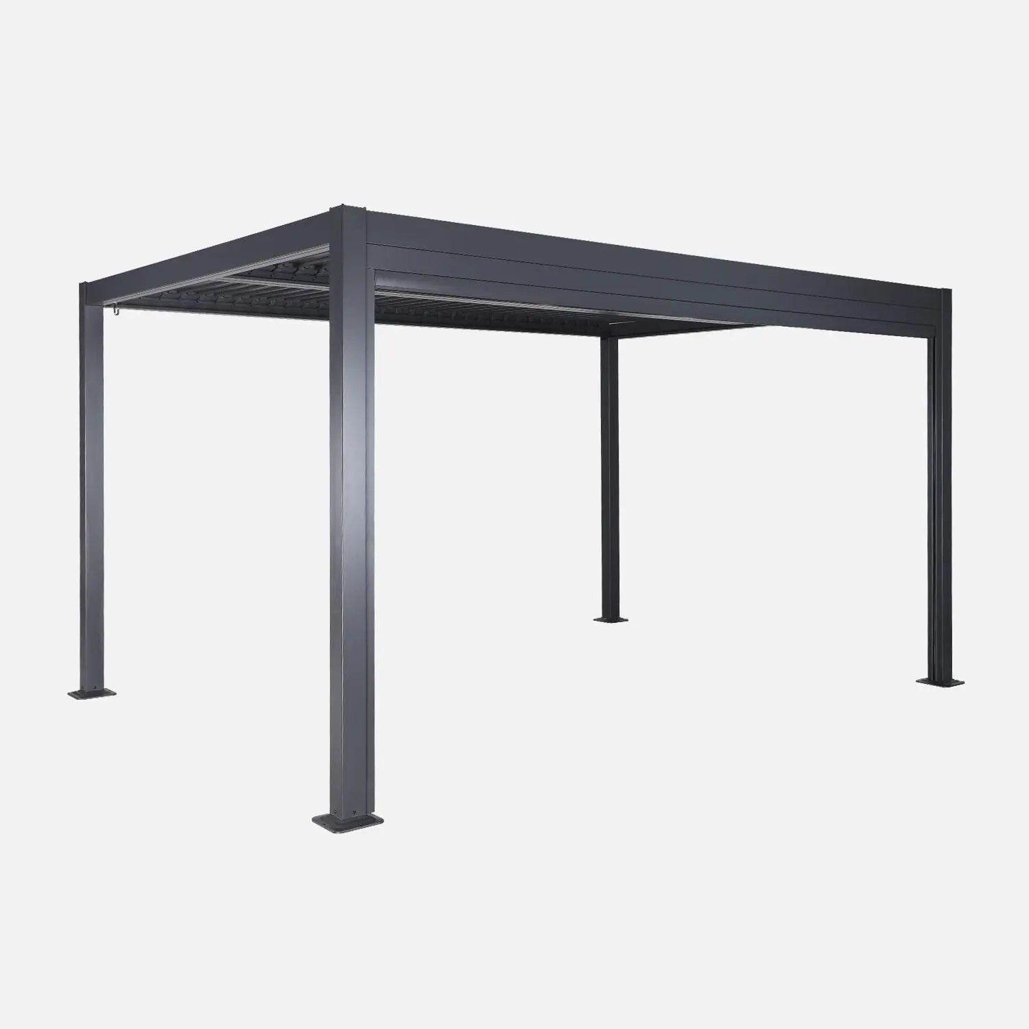 Store latéral 4m pour pergola bioclimatique aluminium et acier 4x3m Palace