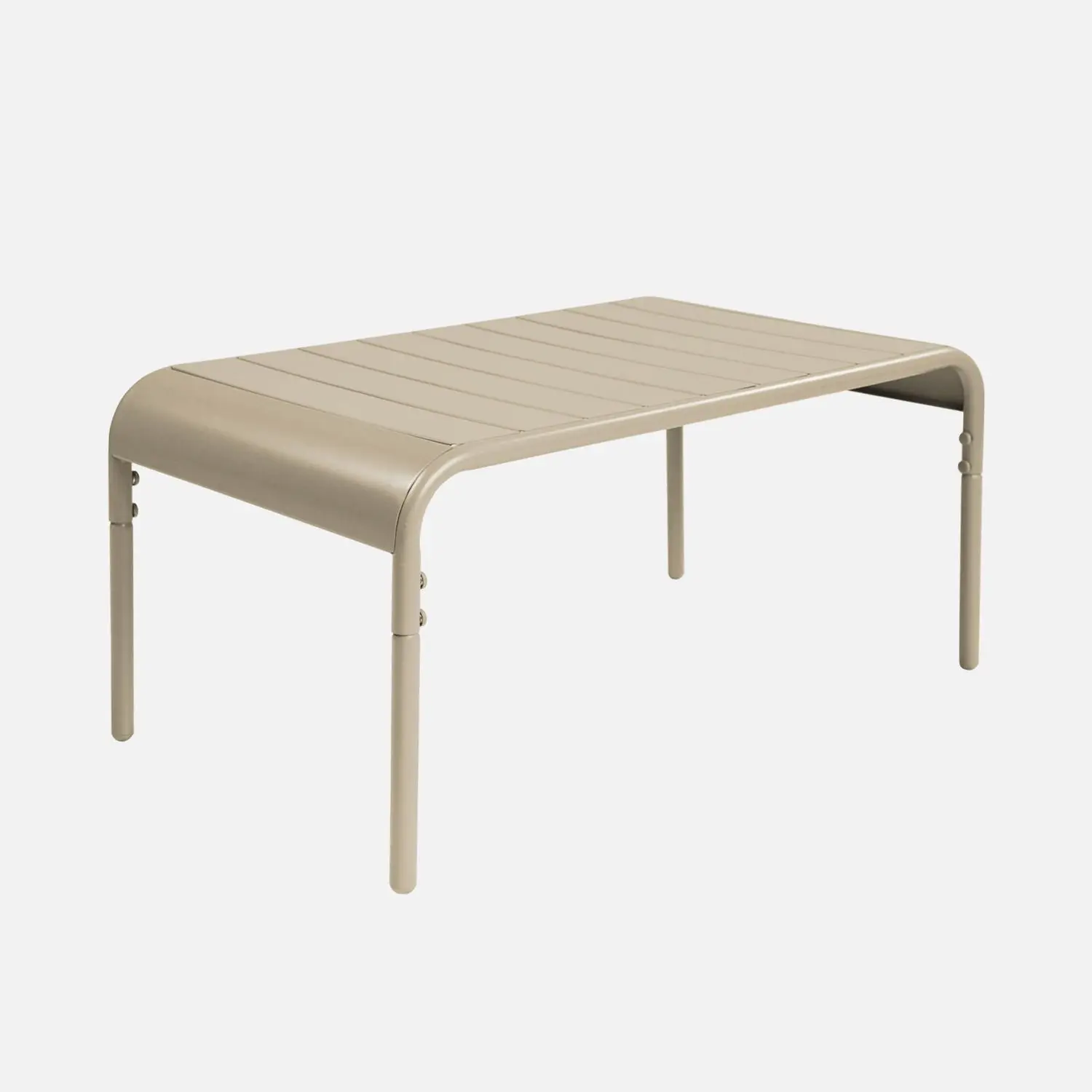 Table basse de jardin rectangulaire acier