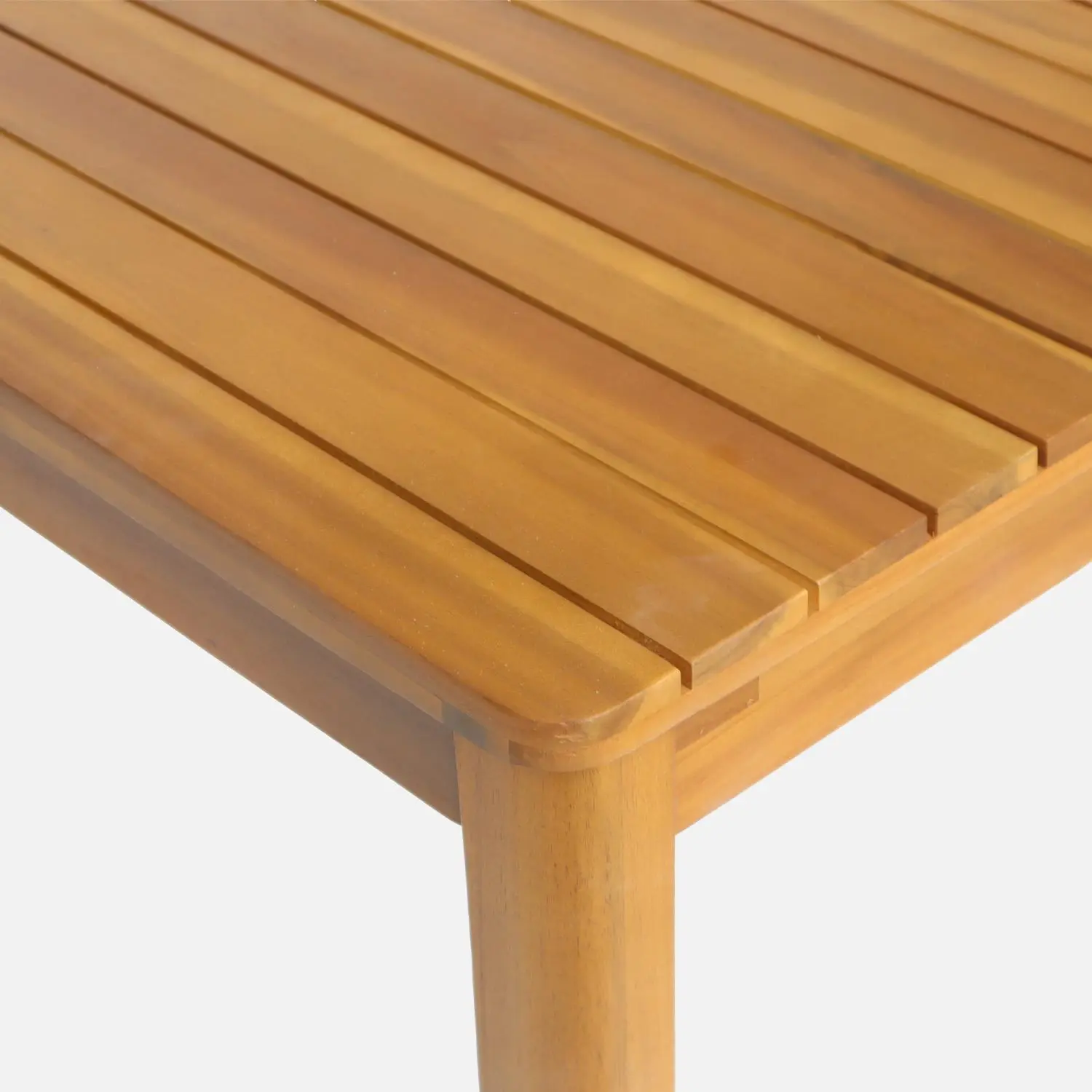 Table de jardin bois d'acacia + 10 assises