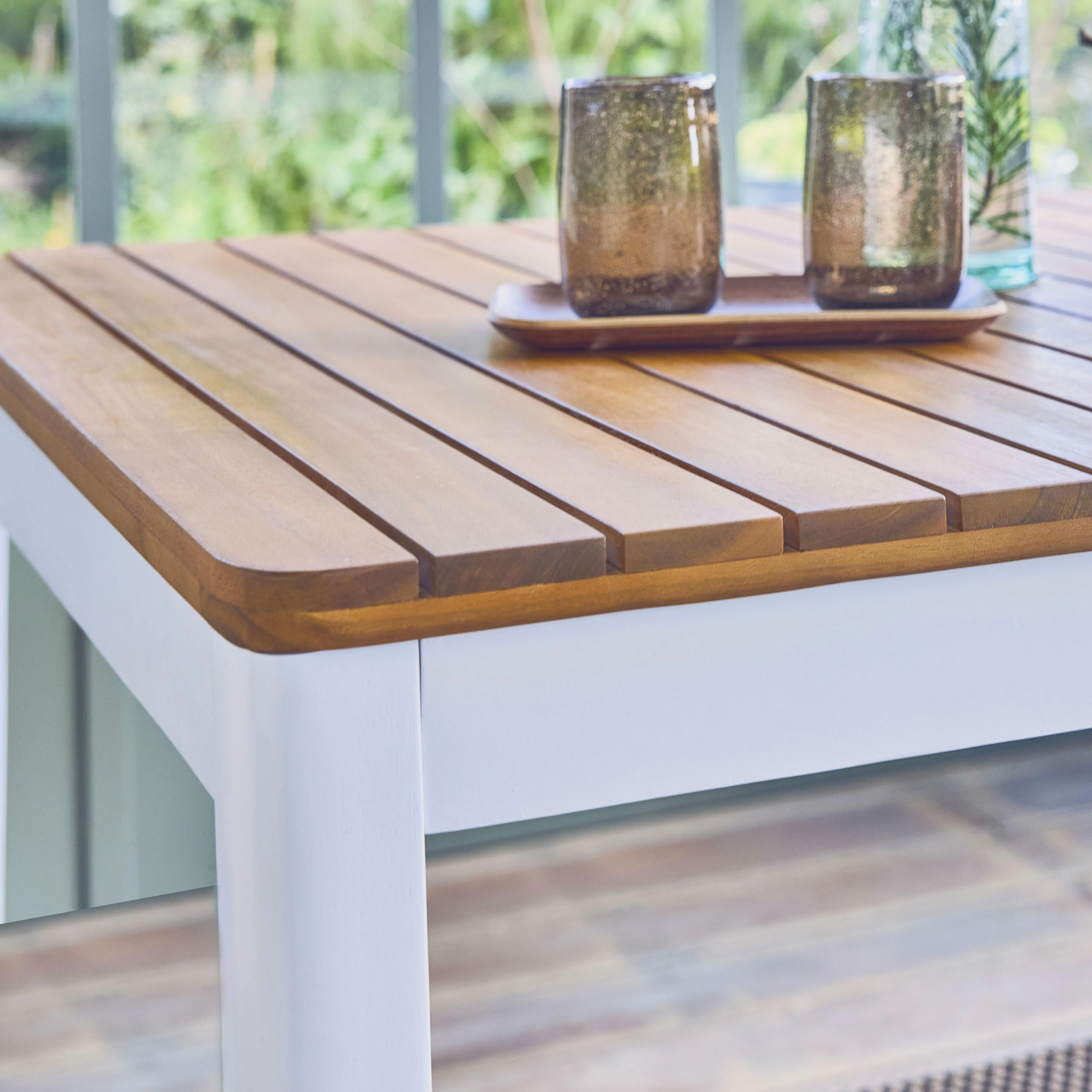 Table de jardin bois d'acacia 6 places