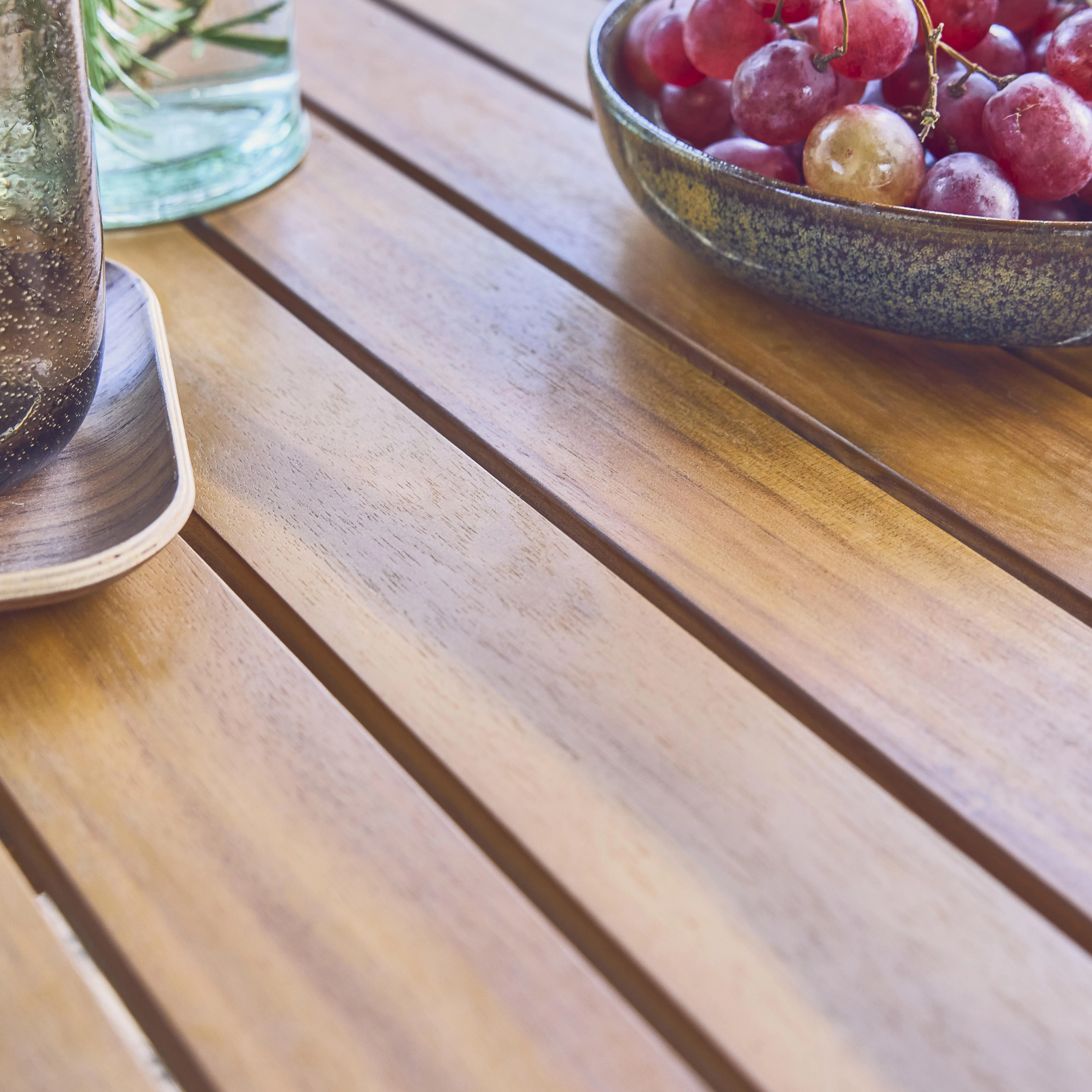 Table de jardin bois d'acacia 6 places