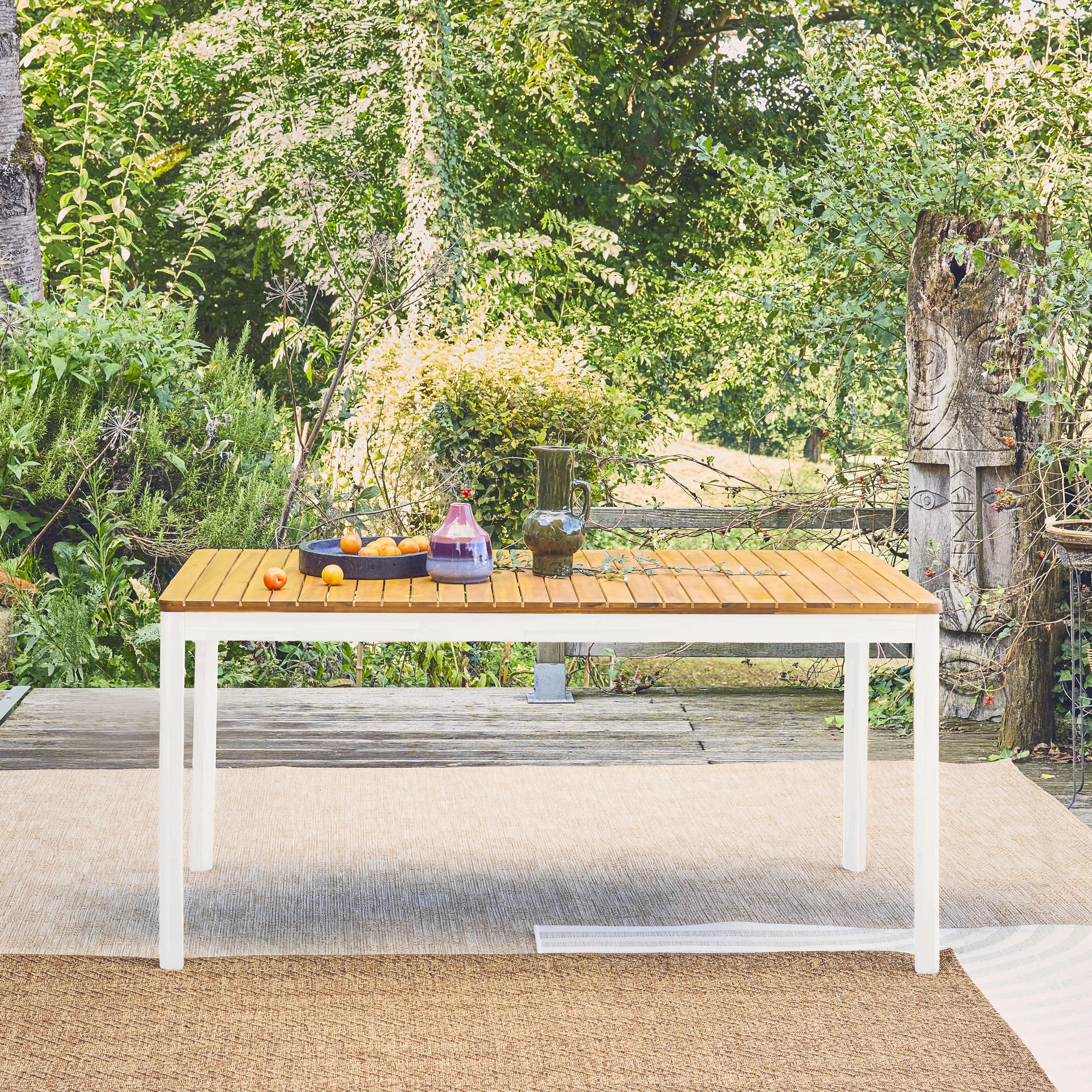 Table de jardin bois d'acacia 8 places