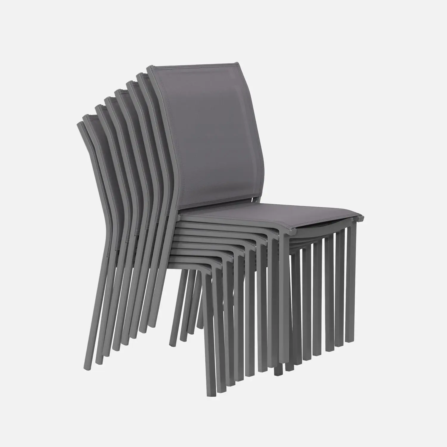 Table de jardin aluminium + 8 assises