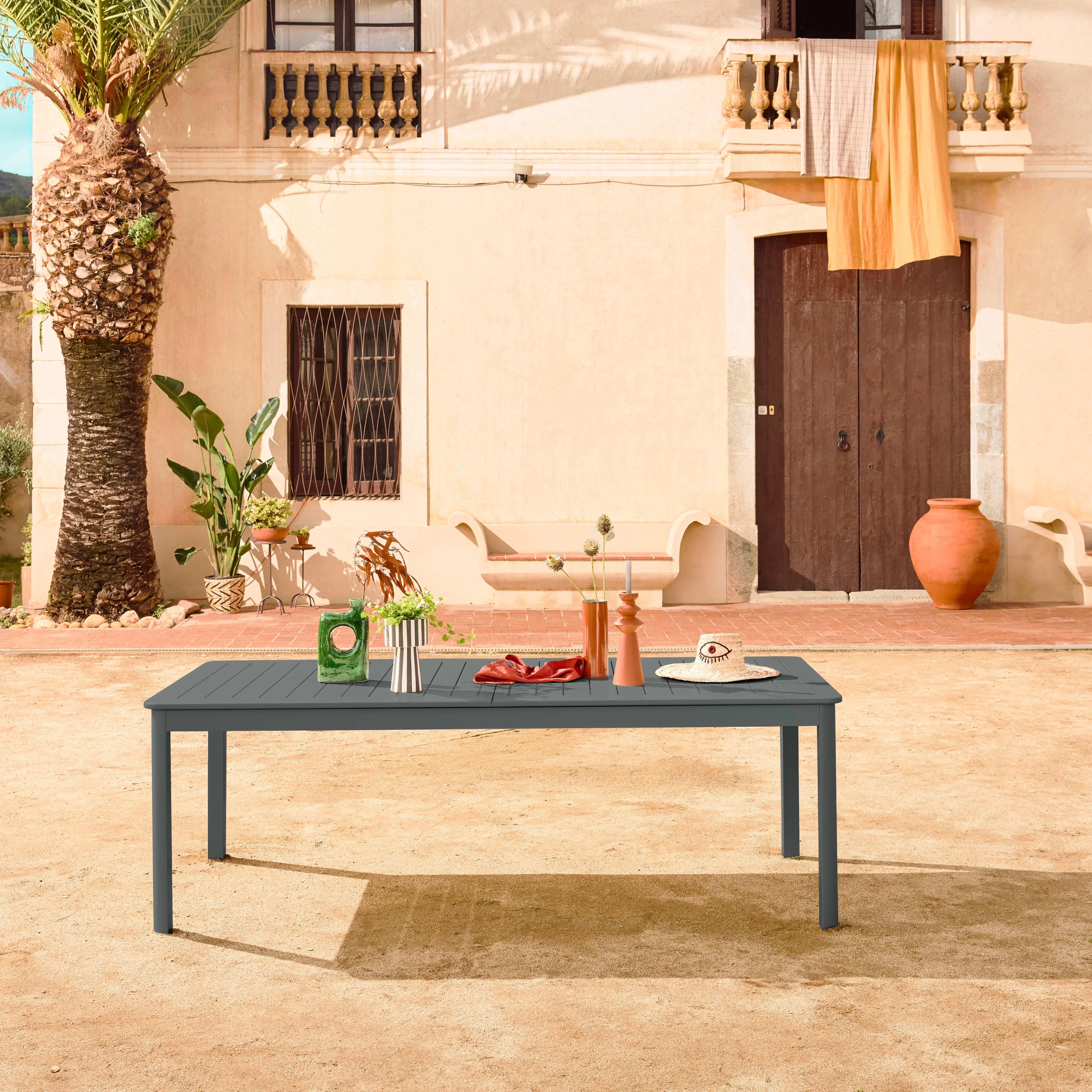 Table de jardin extensible aluminium 10 places