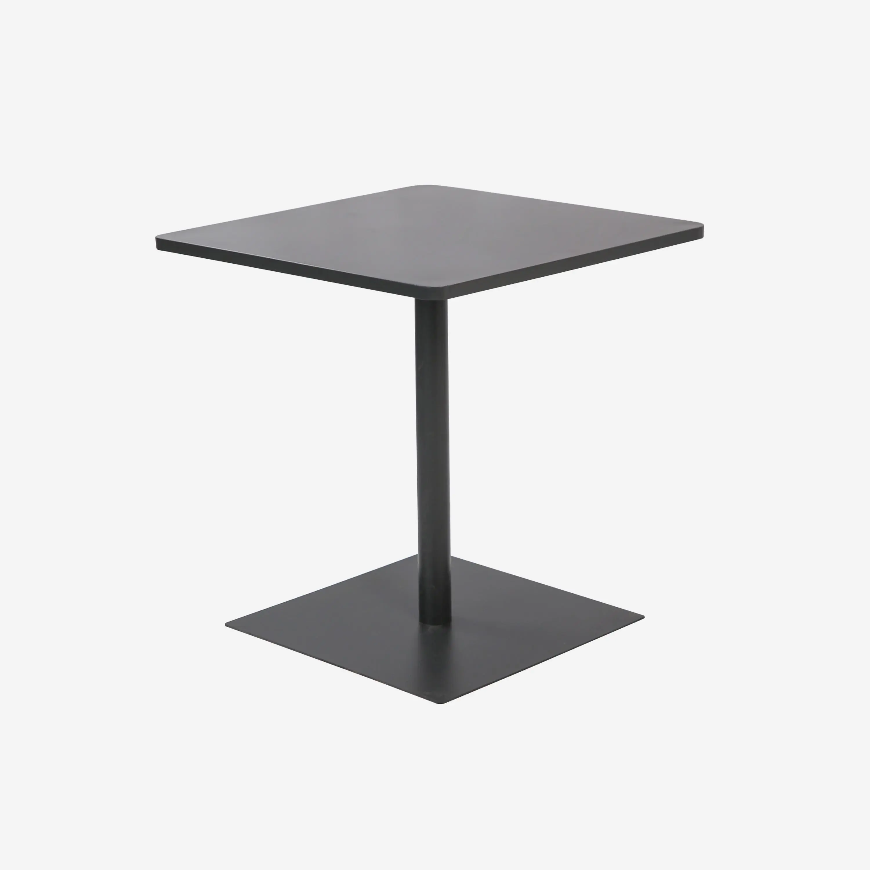 Table de jardin bistrot carré acier 2 places 70 cm intérieur/extérieur