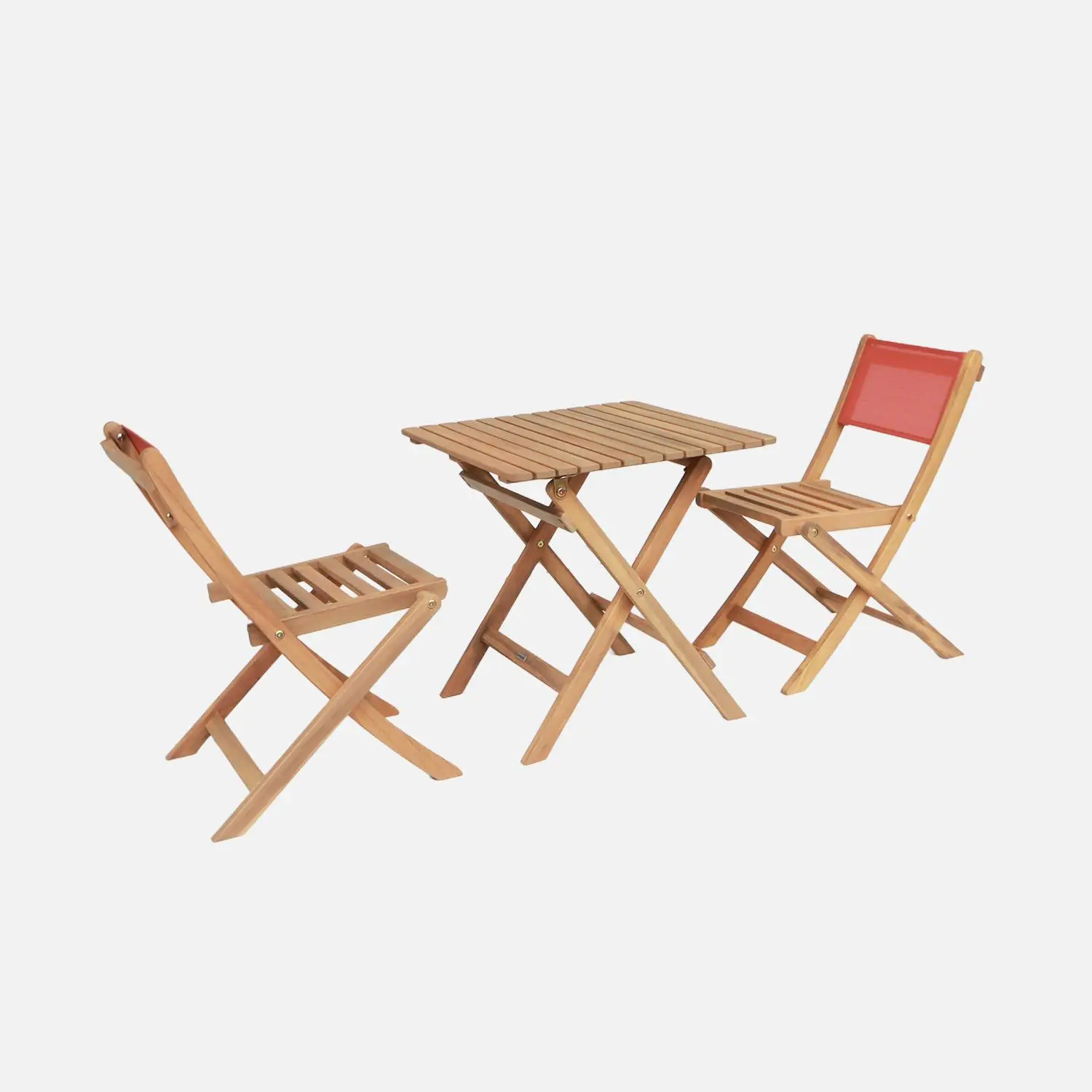 Table de jardin bistrot enfant bois d'acacia + 2 assises