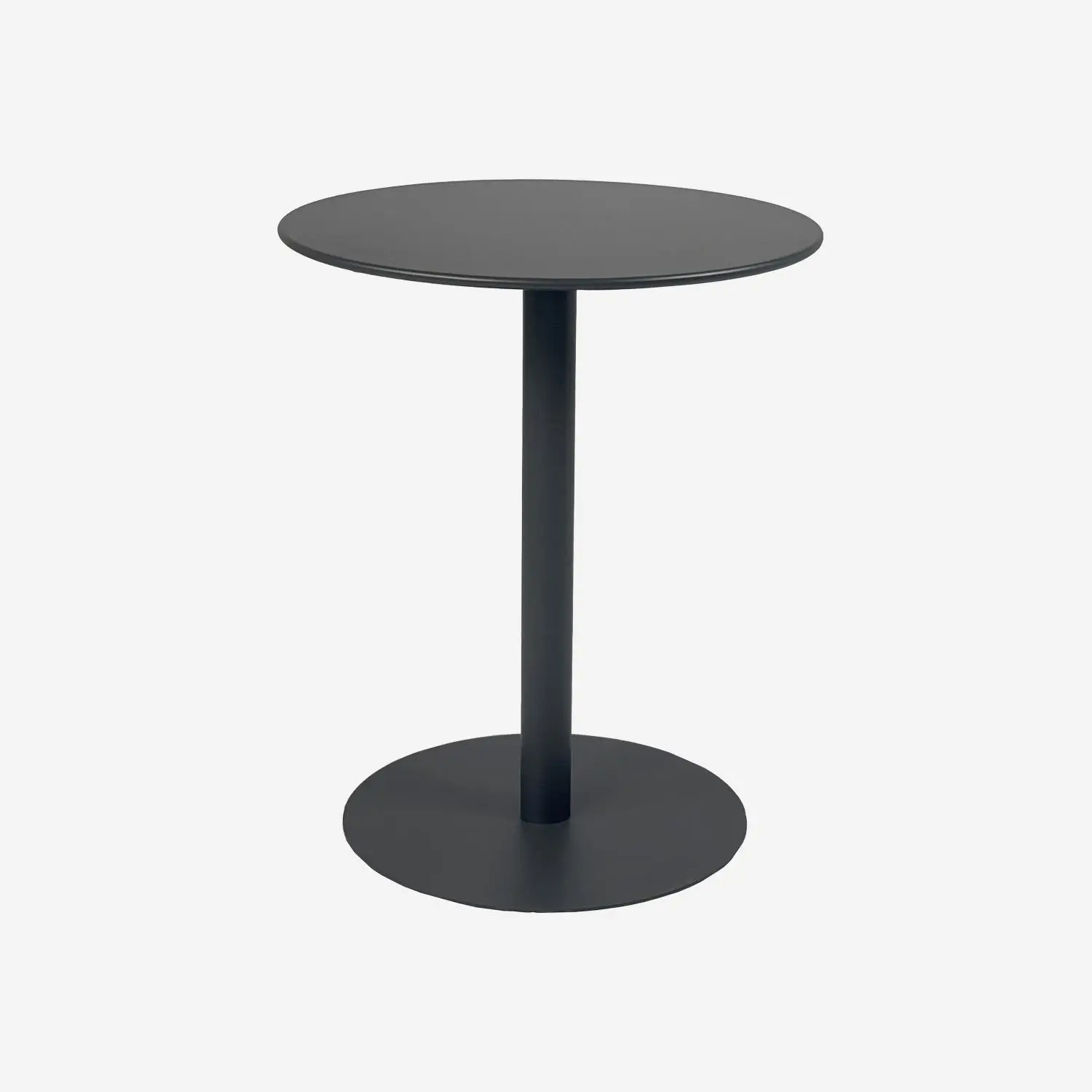 Table de jardin bistrot ronde acier 2 places intérieur/extérieur