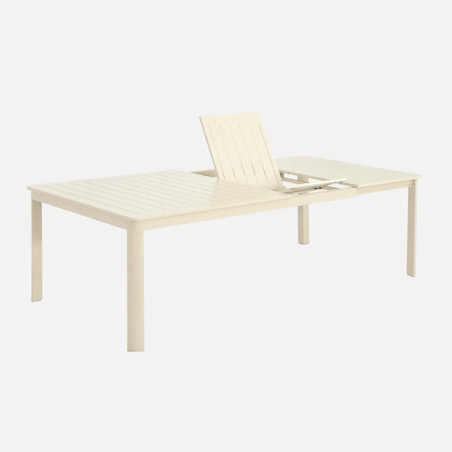 Table de jardin extensible aluminium + 12 assises