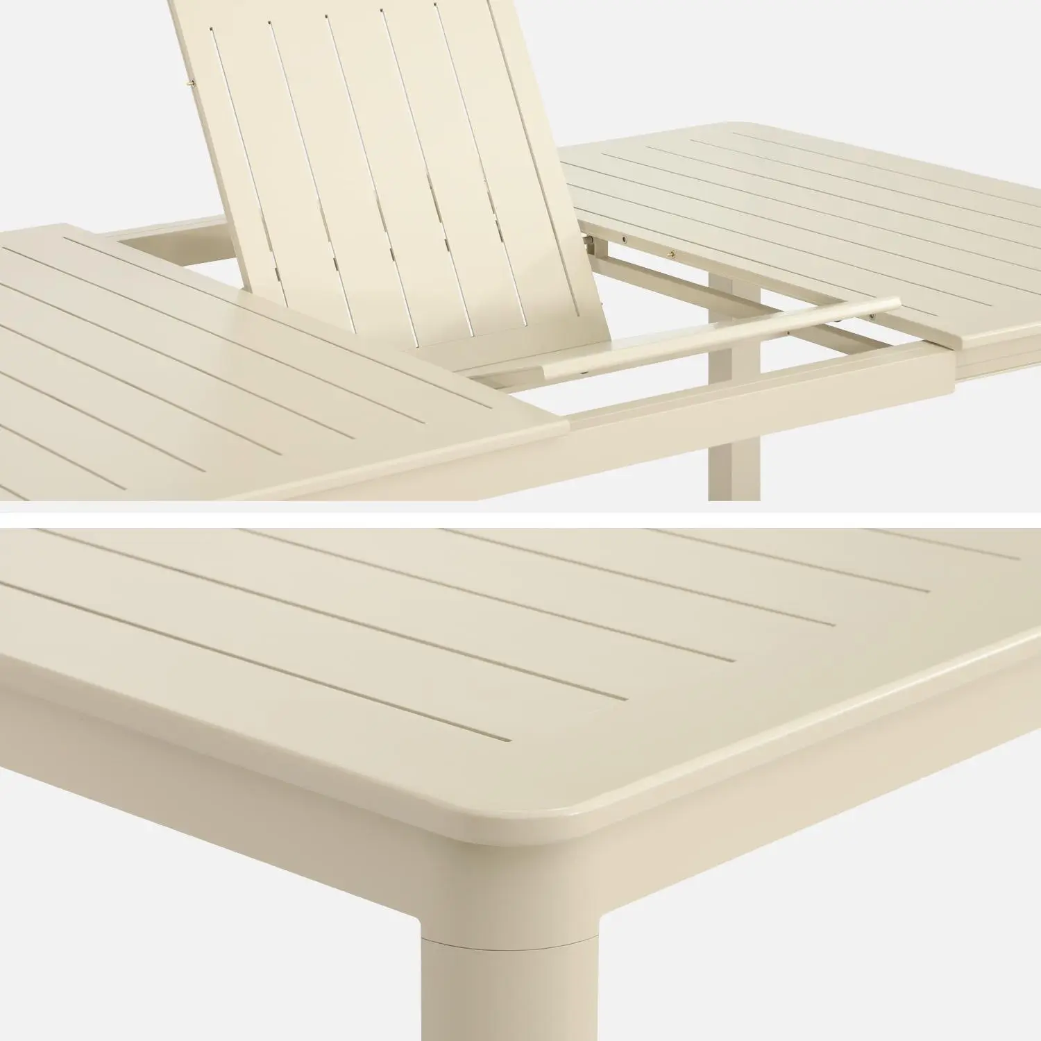 Table de jardin extensible aluminium + 12 assises