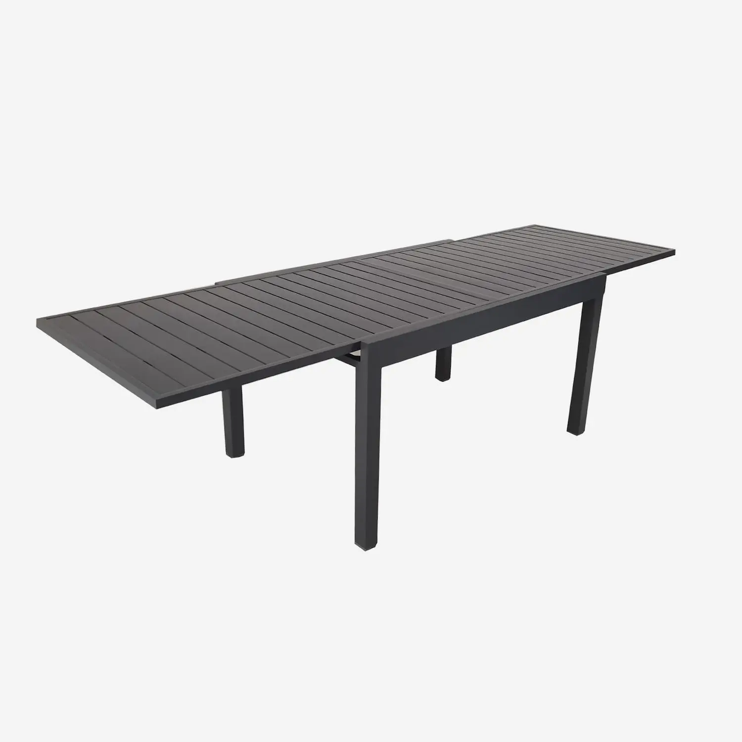 Table de jardin extensible aluminium + 8 assises
