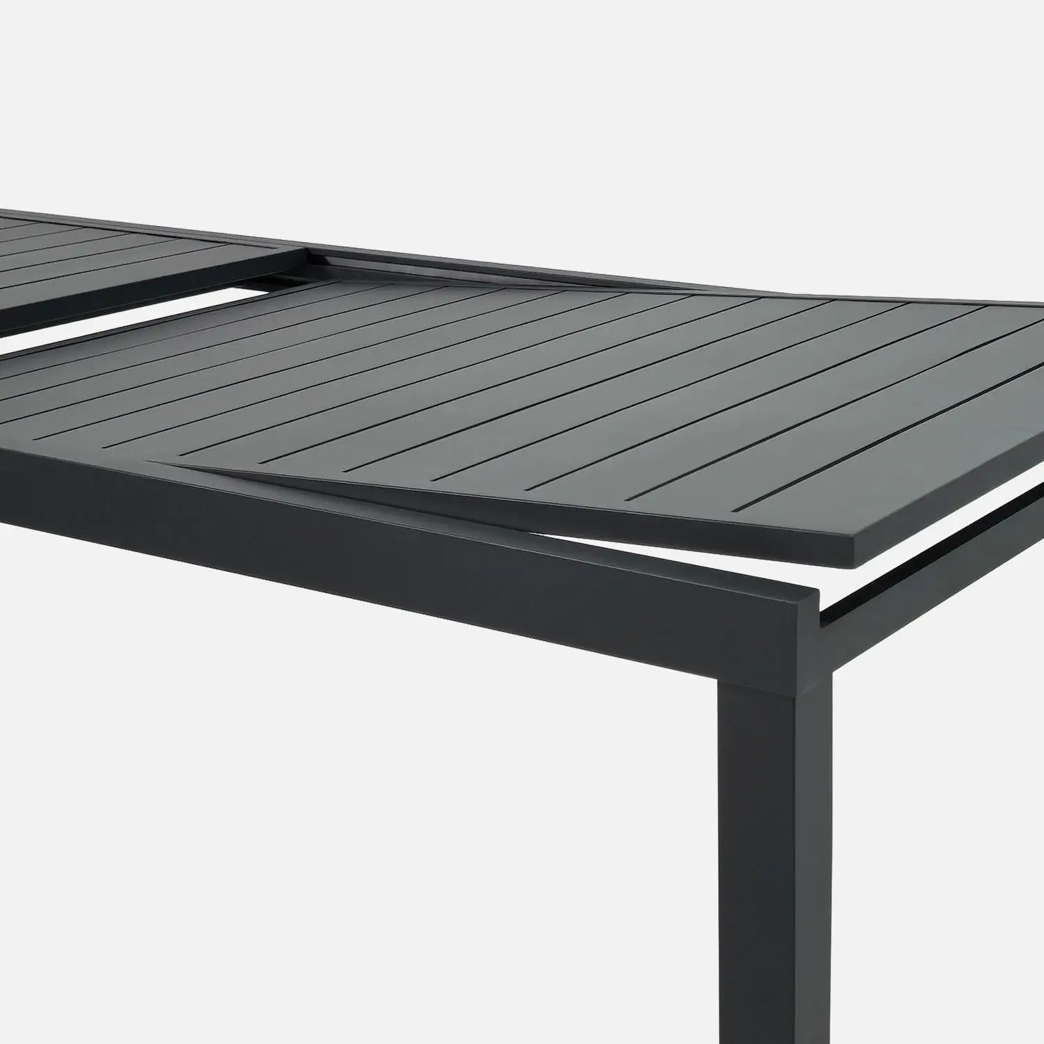 Table de jardin extensible aluminium + 10 assises