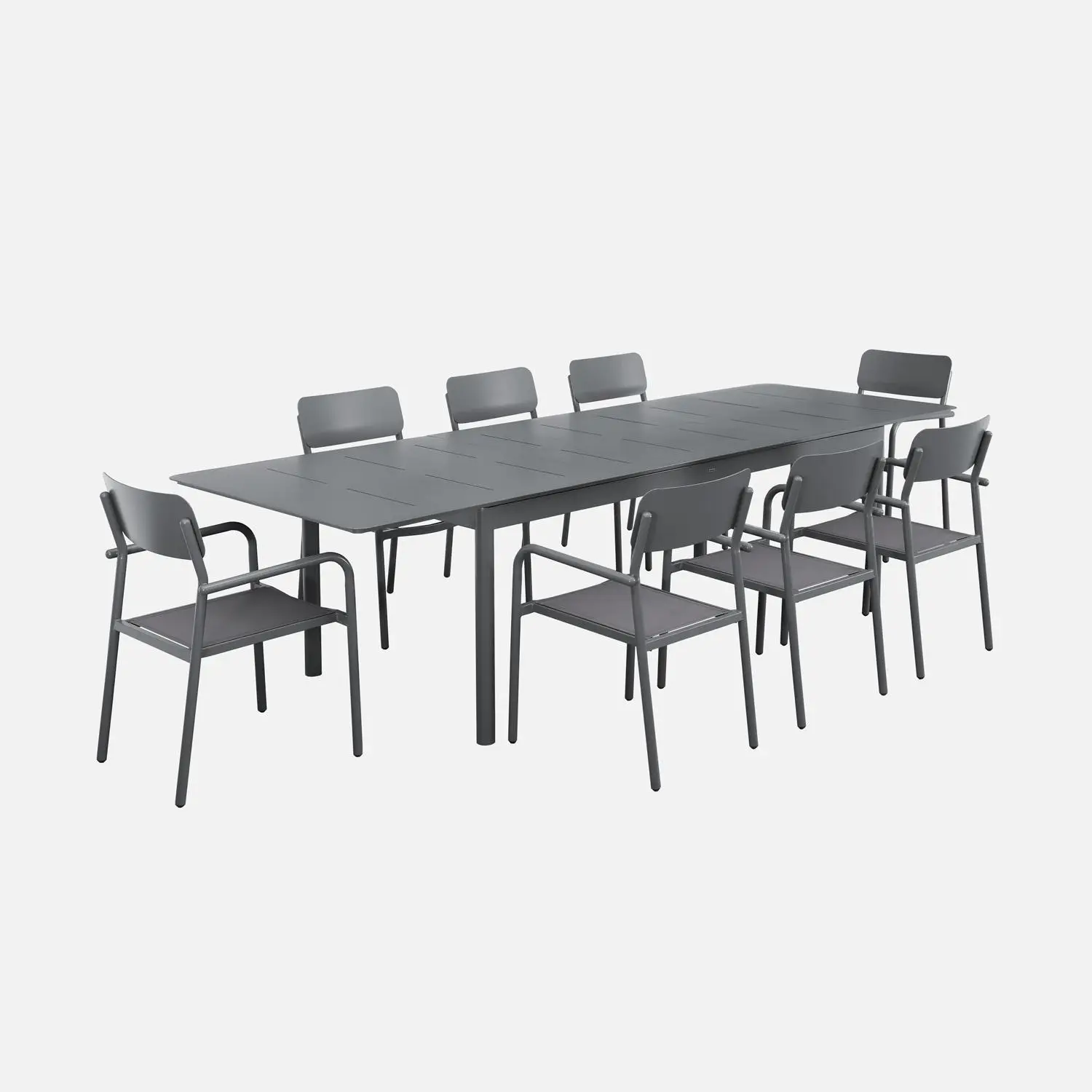 Table de jardin extensible aluminium 8 places