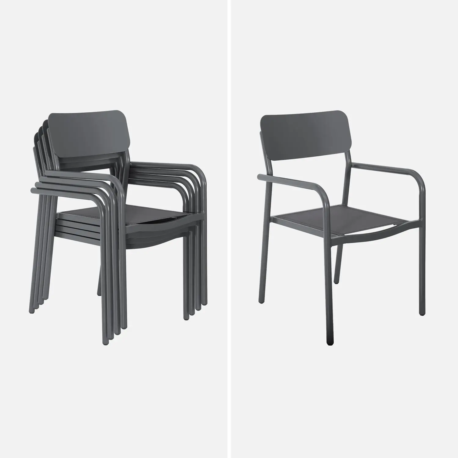 Table de jardin extensible aluminium + 8 assises