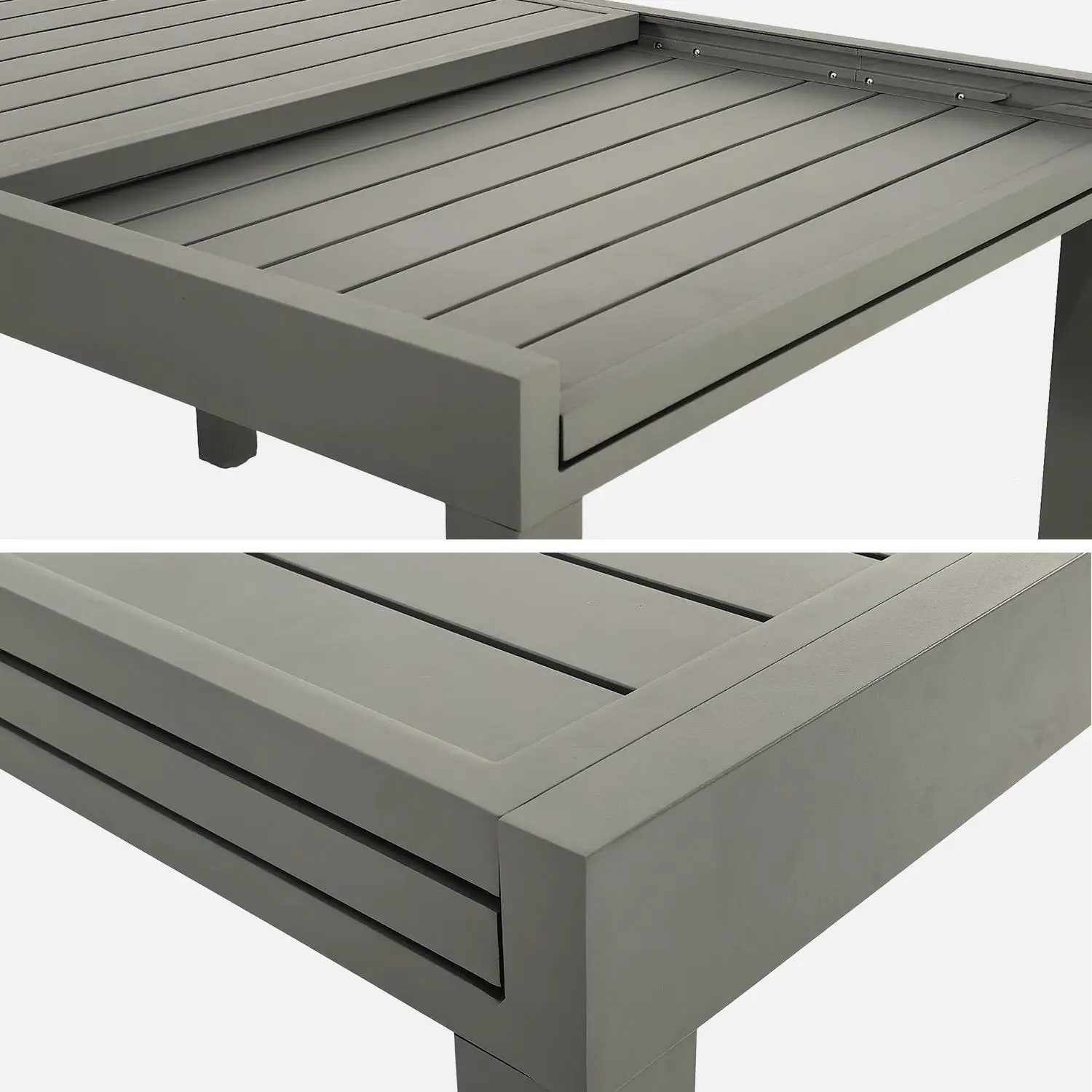 Table de jardin extensible aluminium 8 places