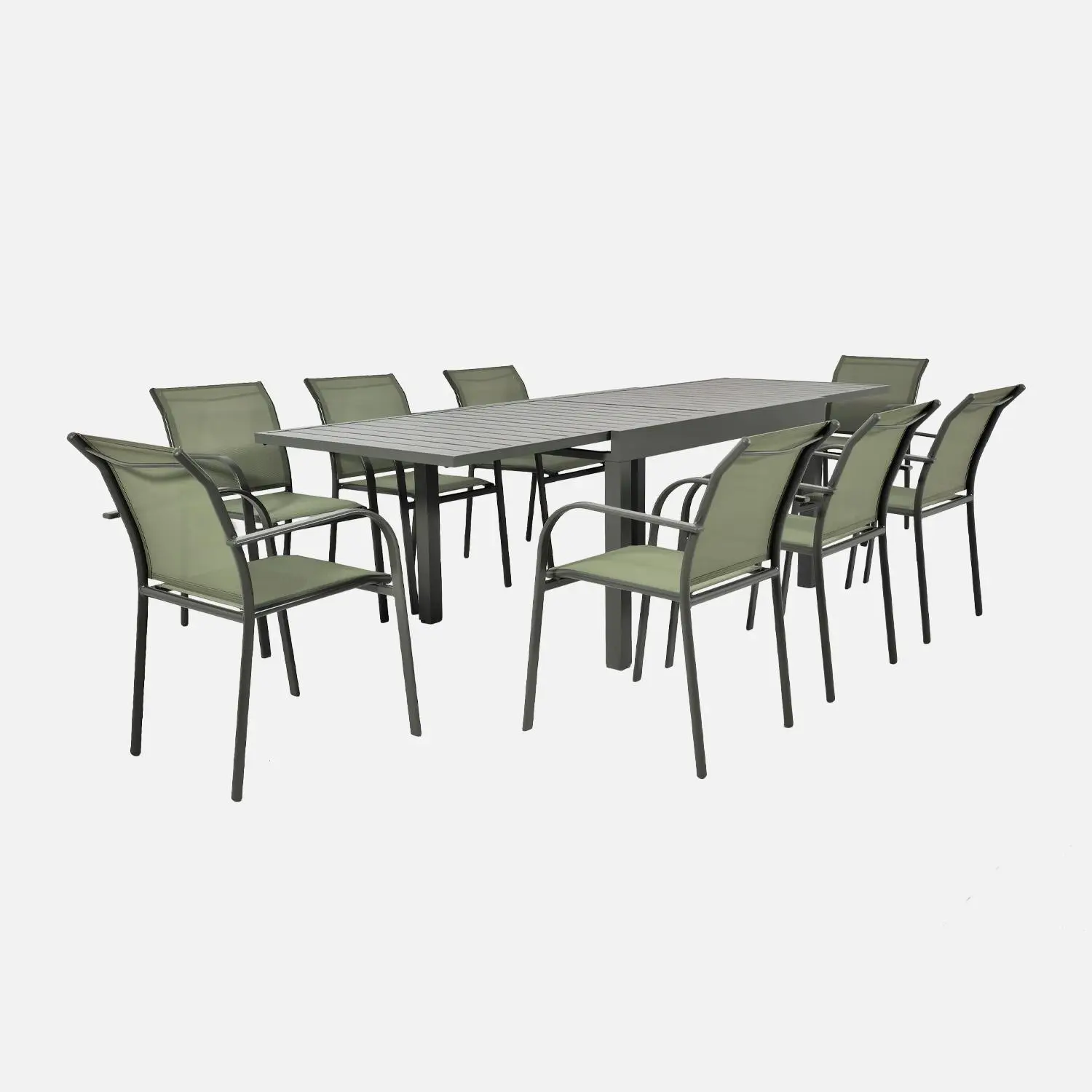 Table de jardin extensible aluminium 8 places