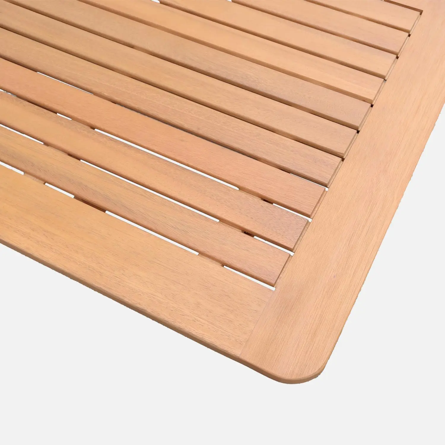 Table de jardin extensible bois d'eucalyptus + 12 assises