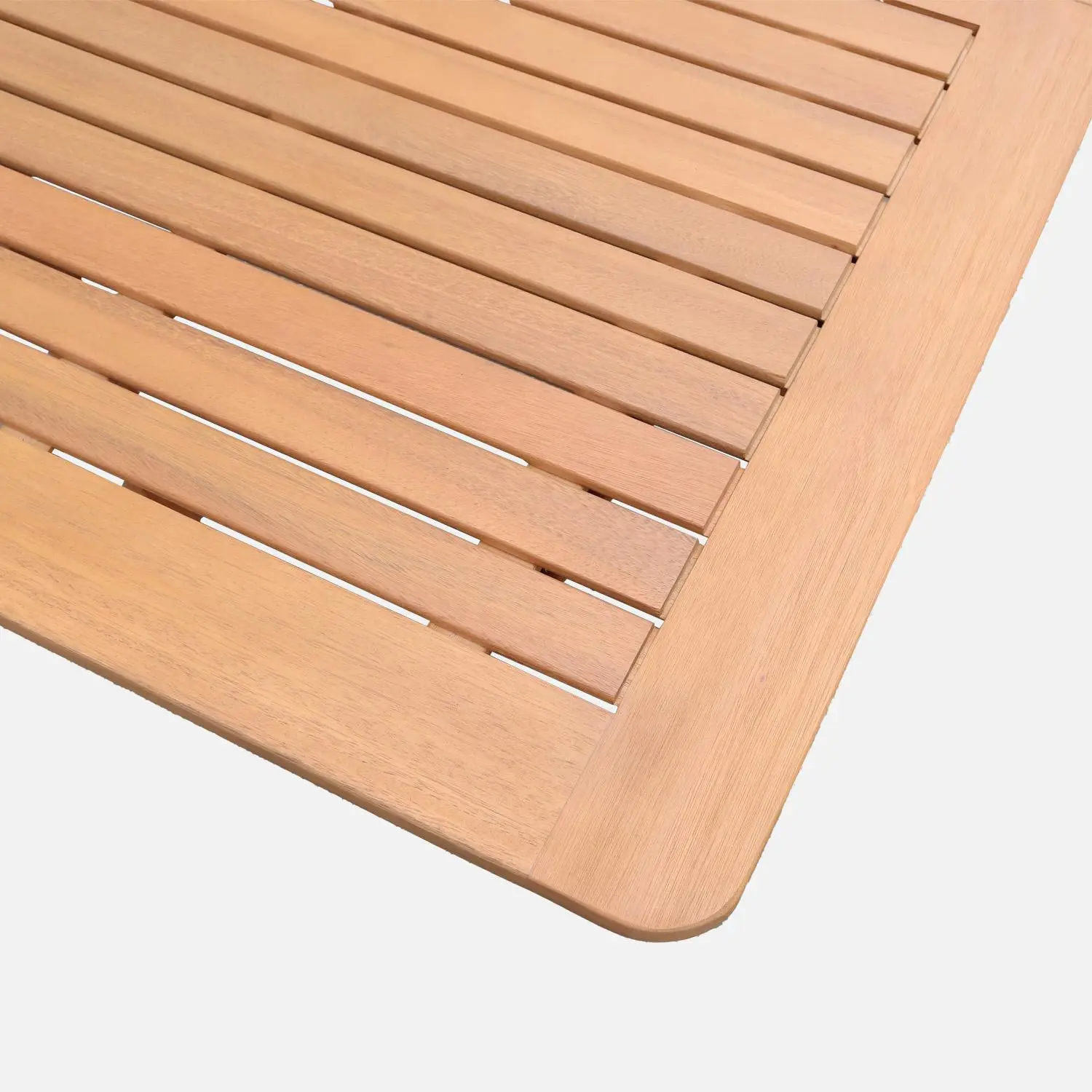 Table de jardin extensible bois d'eucalyptus + 8 assises