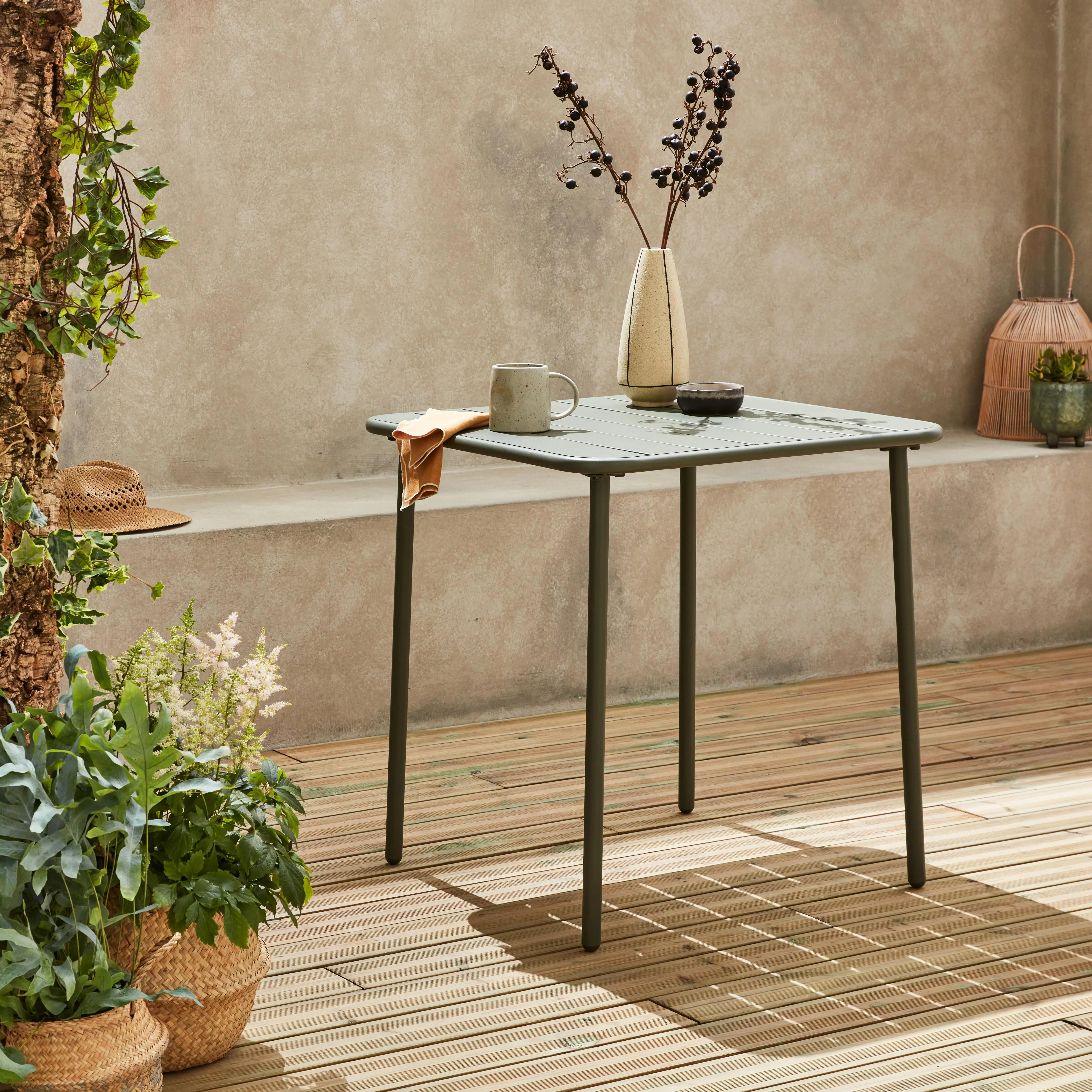 Table de jardin métal 2 places