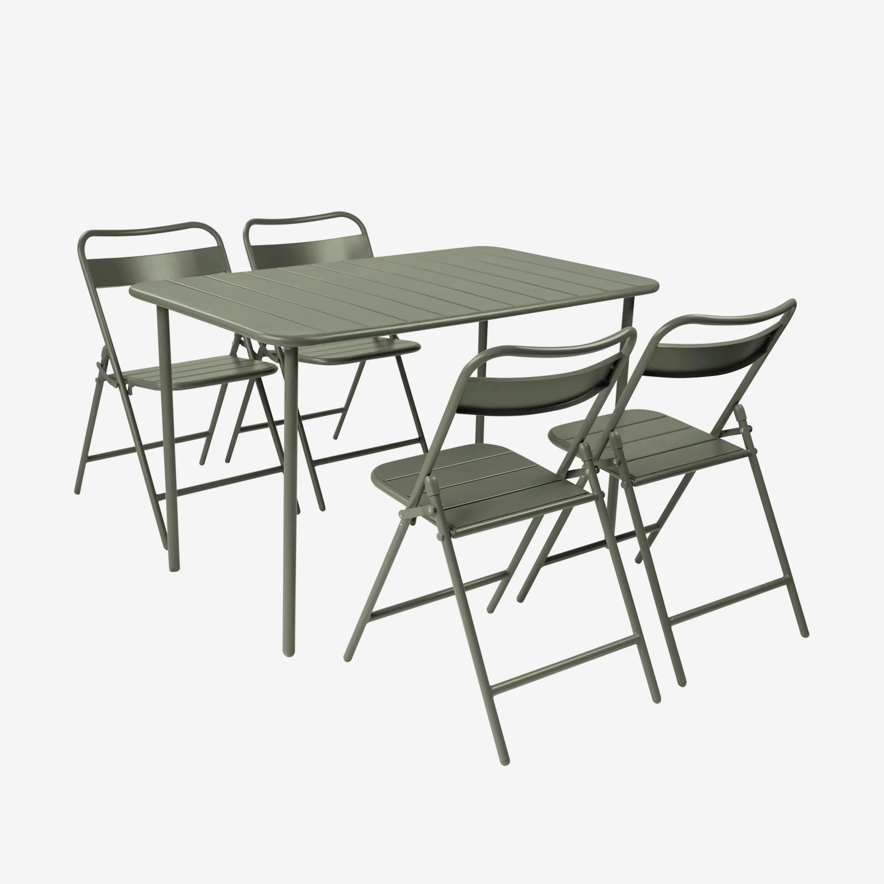 Table de jardin métal + 4 assises