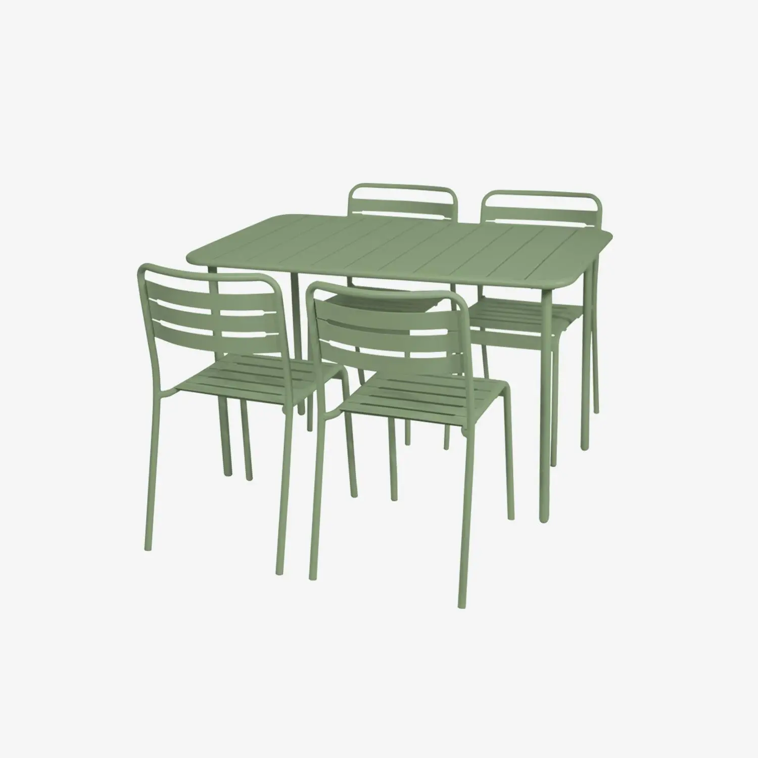 Table de jardin métal + 4 assises