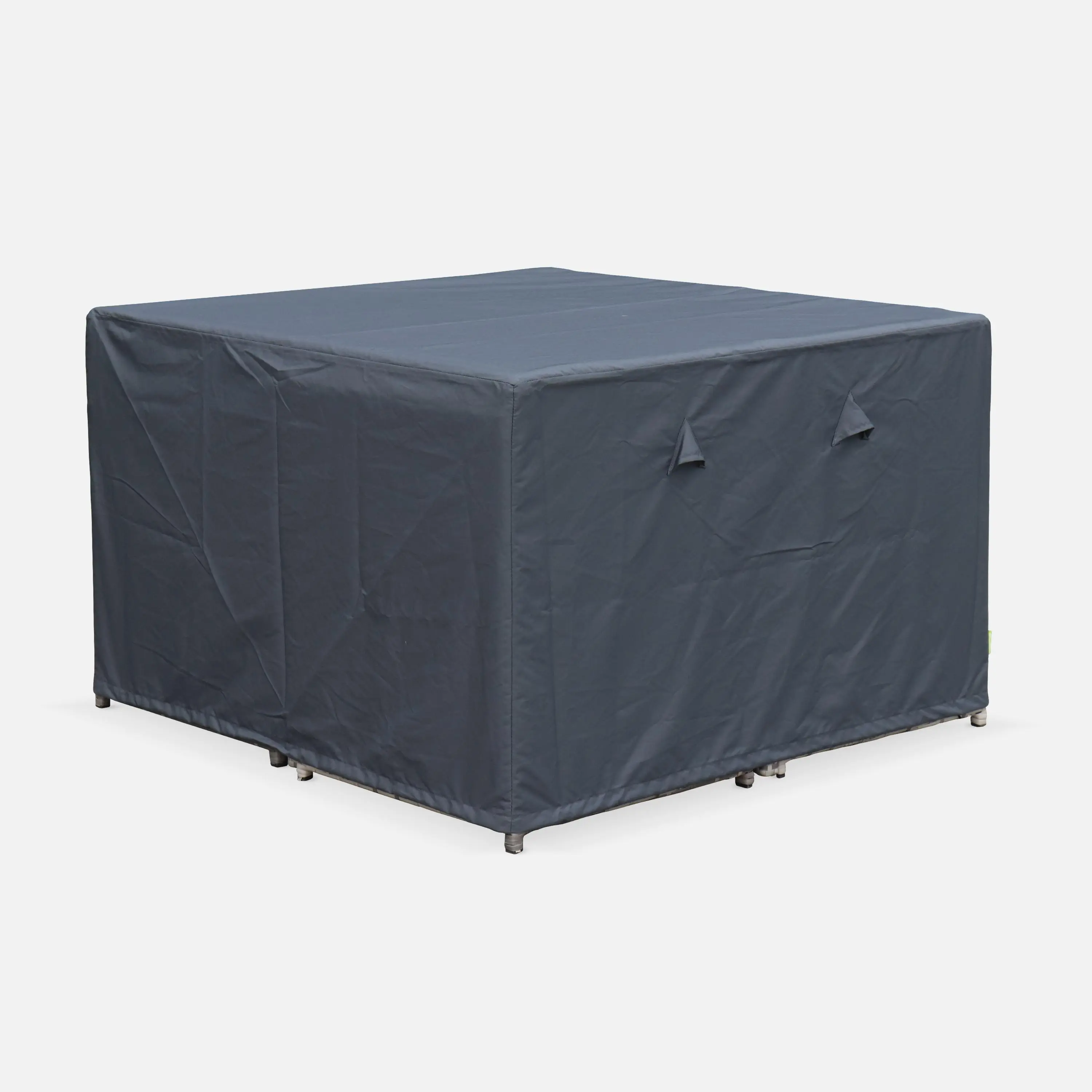 Table de jardin encastrable résine tressée + 8 assises + Housse de protection