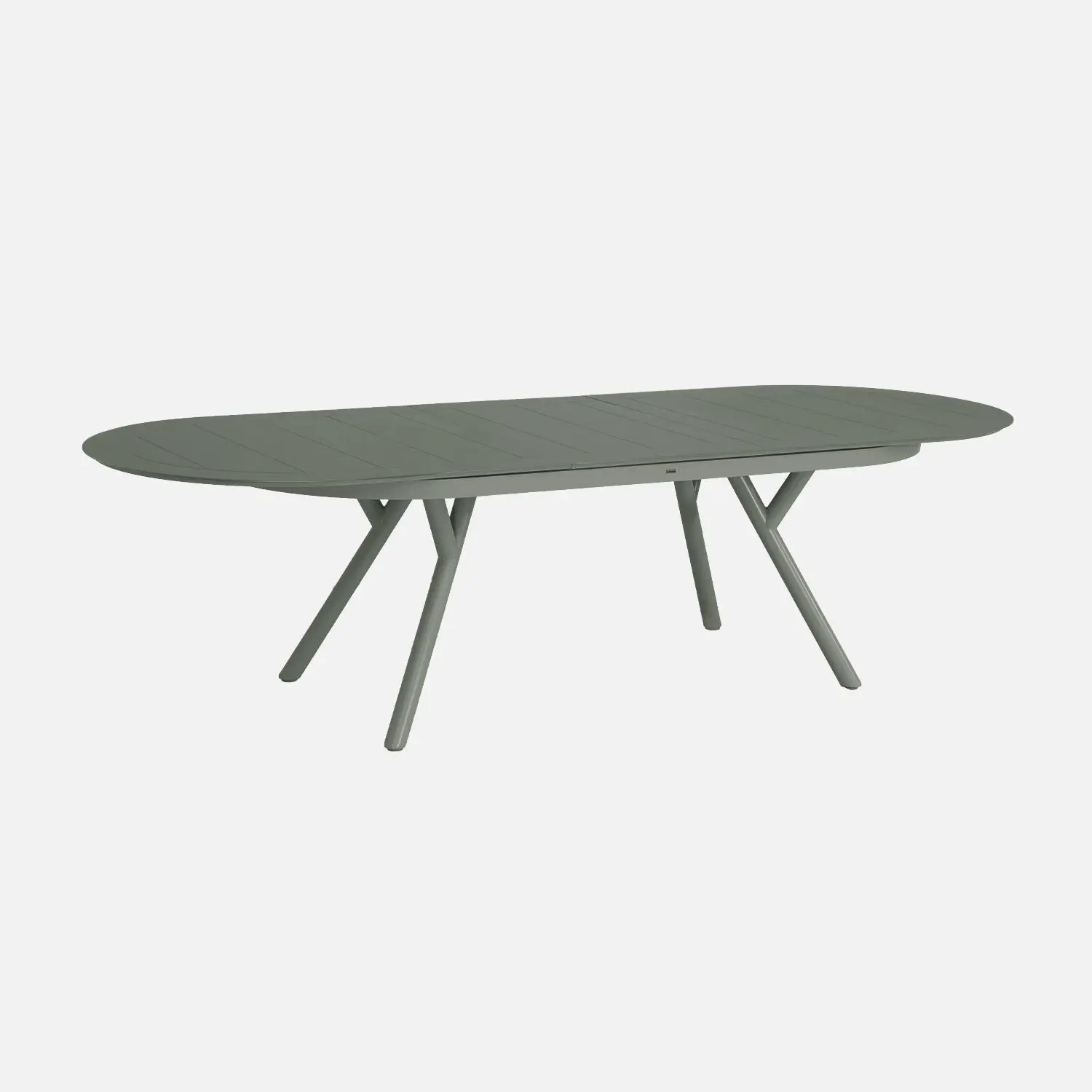 Table de jardin ovale extensible aluminium + 8 assises